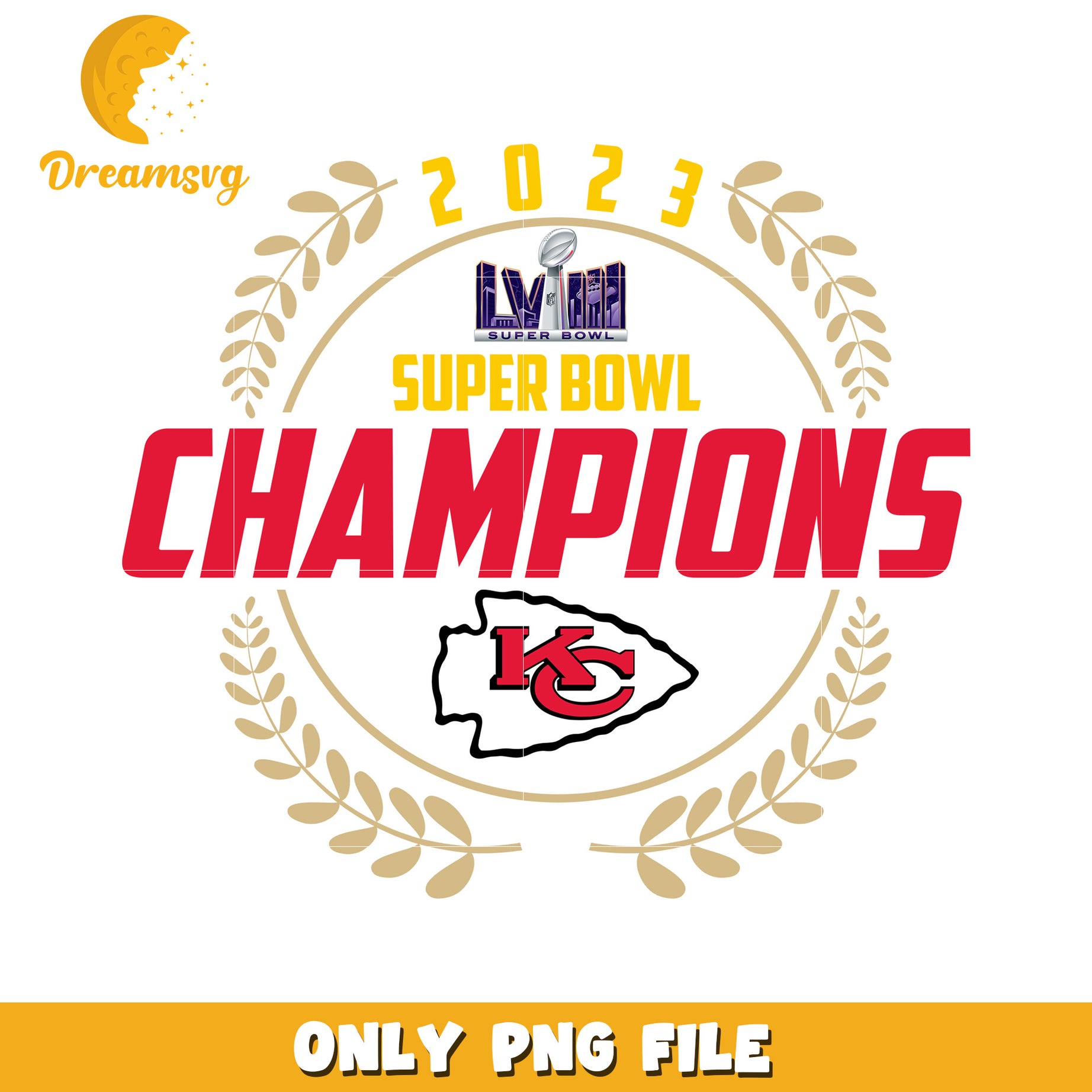 2023 Super Bowl Champions Kansas City PNG Design