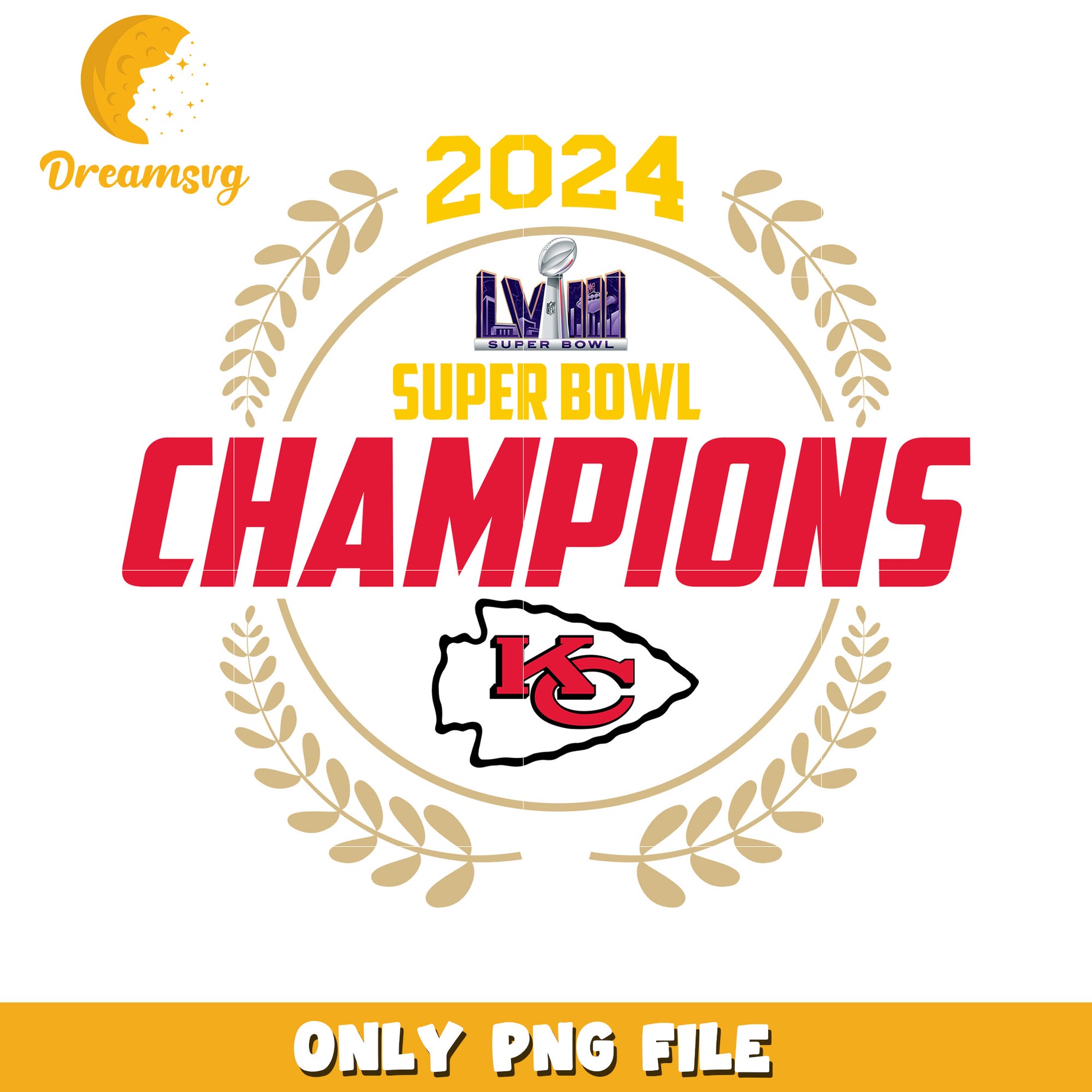 2024 Super Bowl Champions PNG KC Chiefs