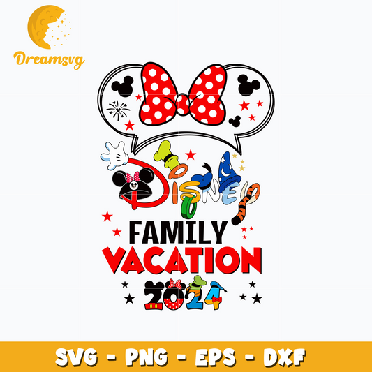 Disney family vacation 2024 girl svg