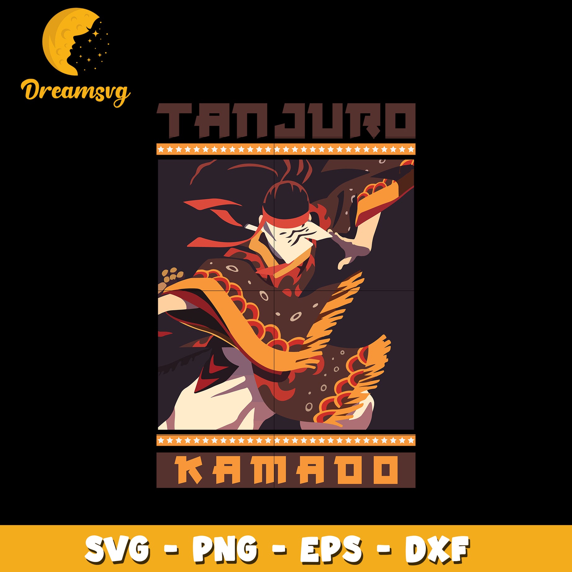 Kamado Tanjiro Dance of the fire god Svg, Kimetsu no Yaiba Svg