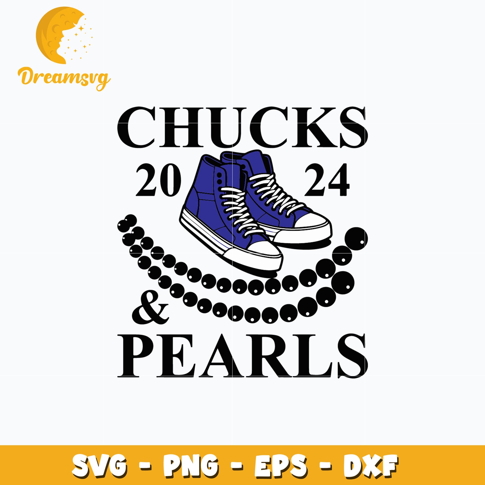 Chucks And Pearls 2024 logo svg, Trending svg, digital download