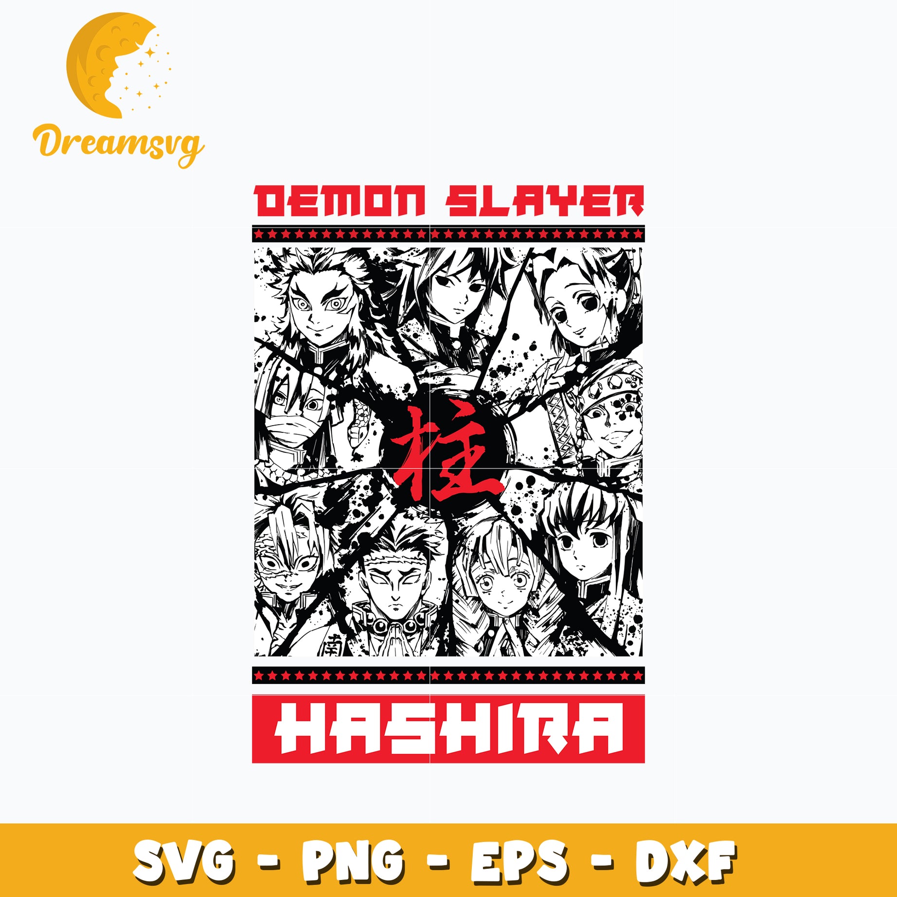 Demon slayer Hashira Svg, Kimetsu no Yaiba Svg