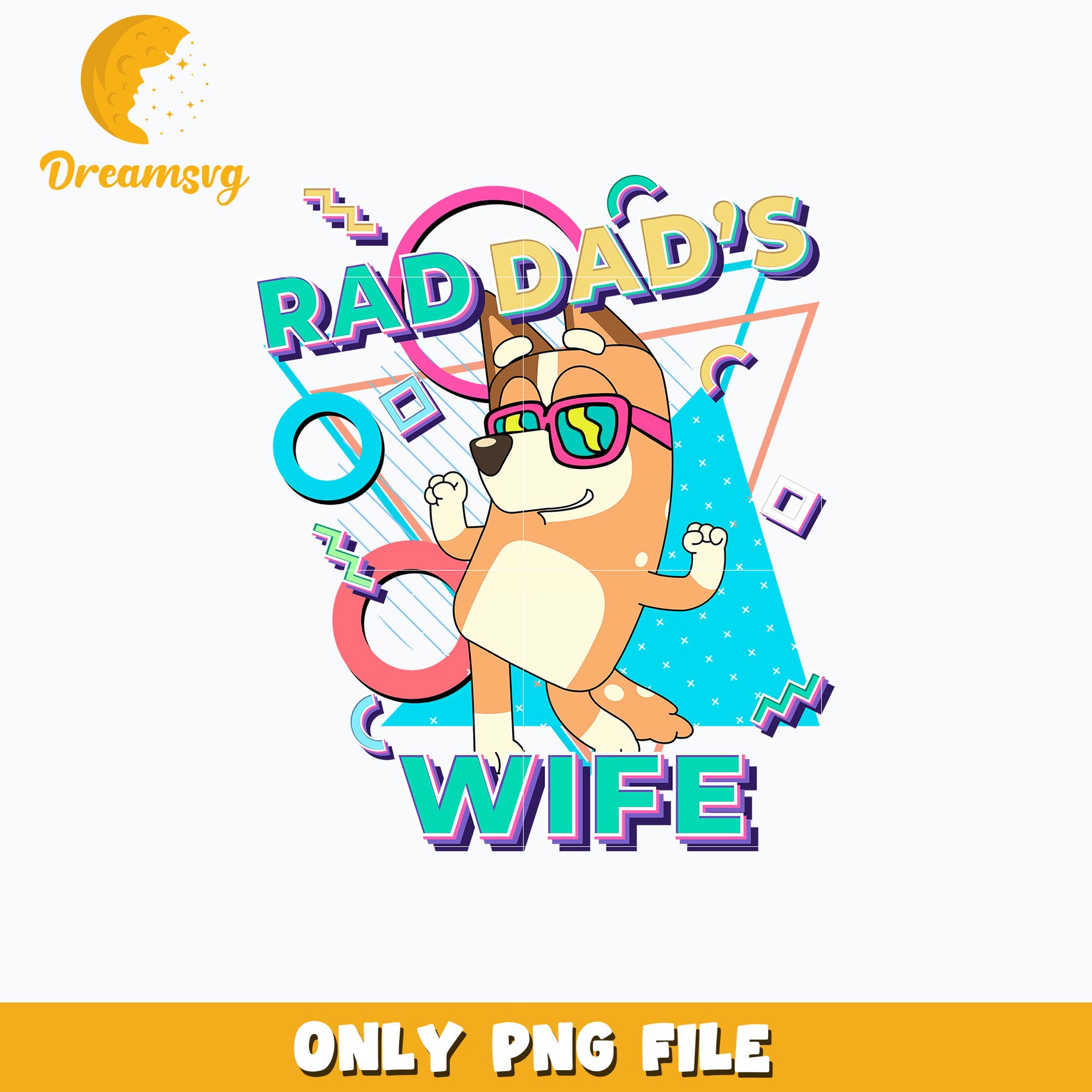 Bluey rad dad's wife cartoon png