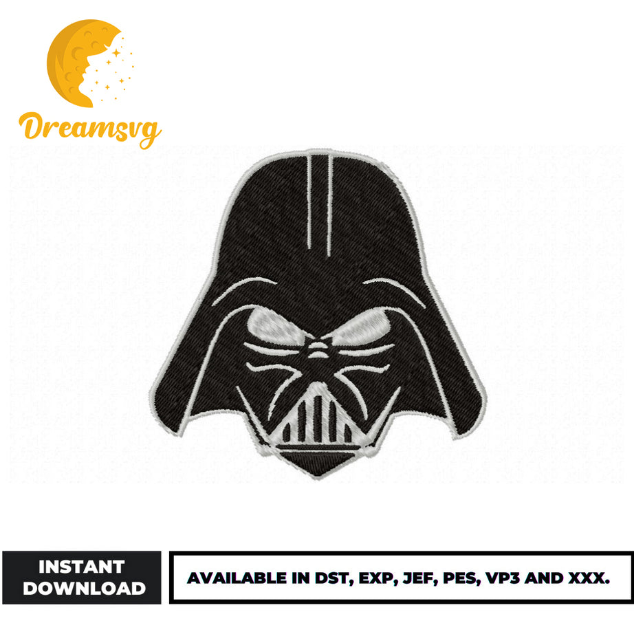 Darth Vader embroidery design