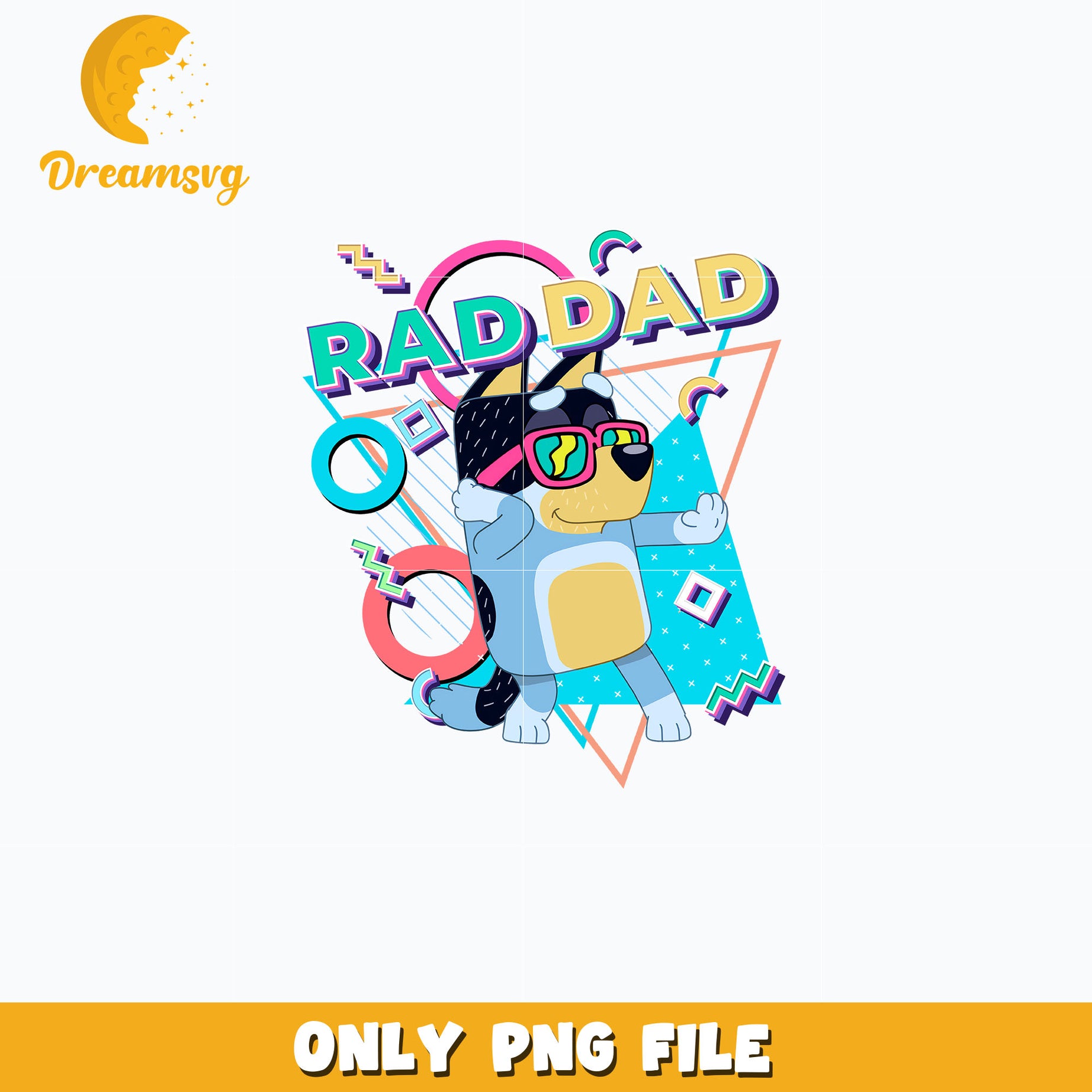 Bluey bandit rad dad cartoon png