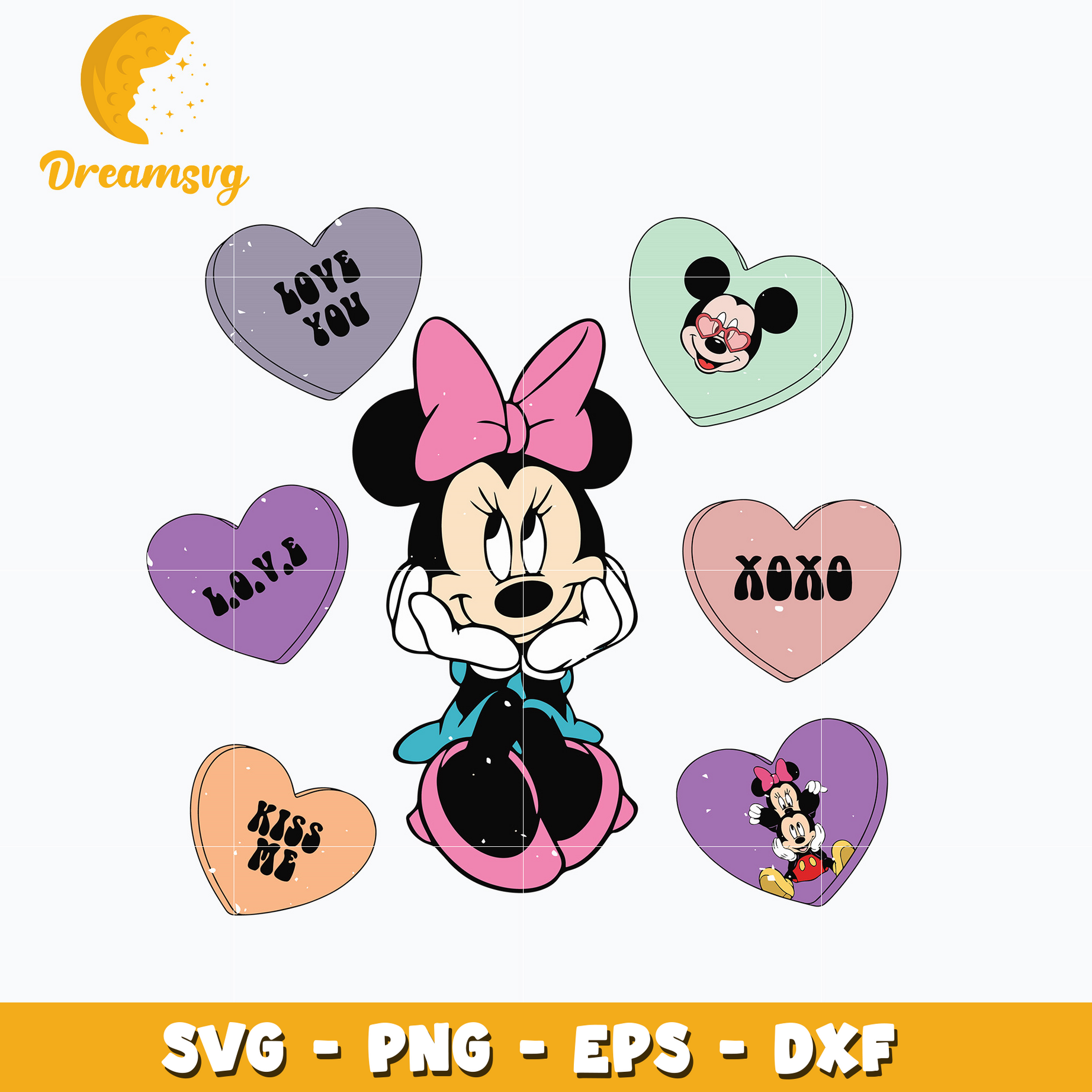 Minnie kiss me valentine Svg