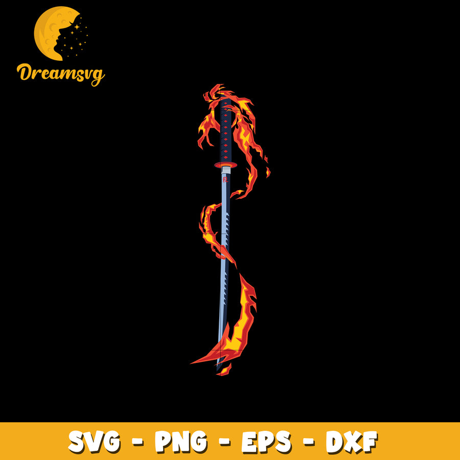 Demon Slayer Tanjiro sword Svg, Kimetsu no Yaiba Svg