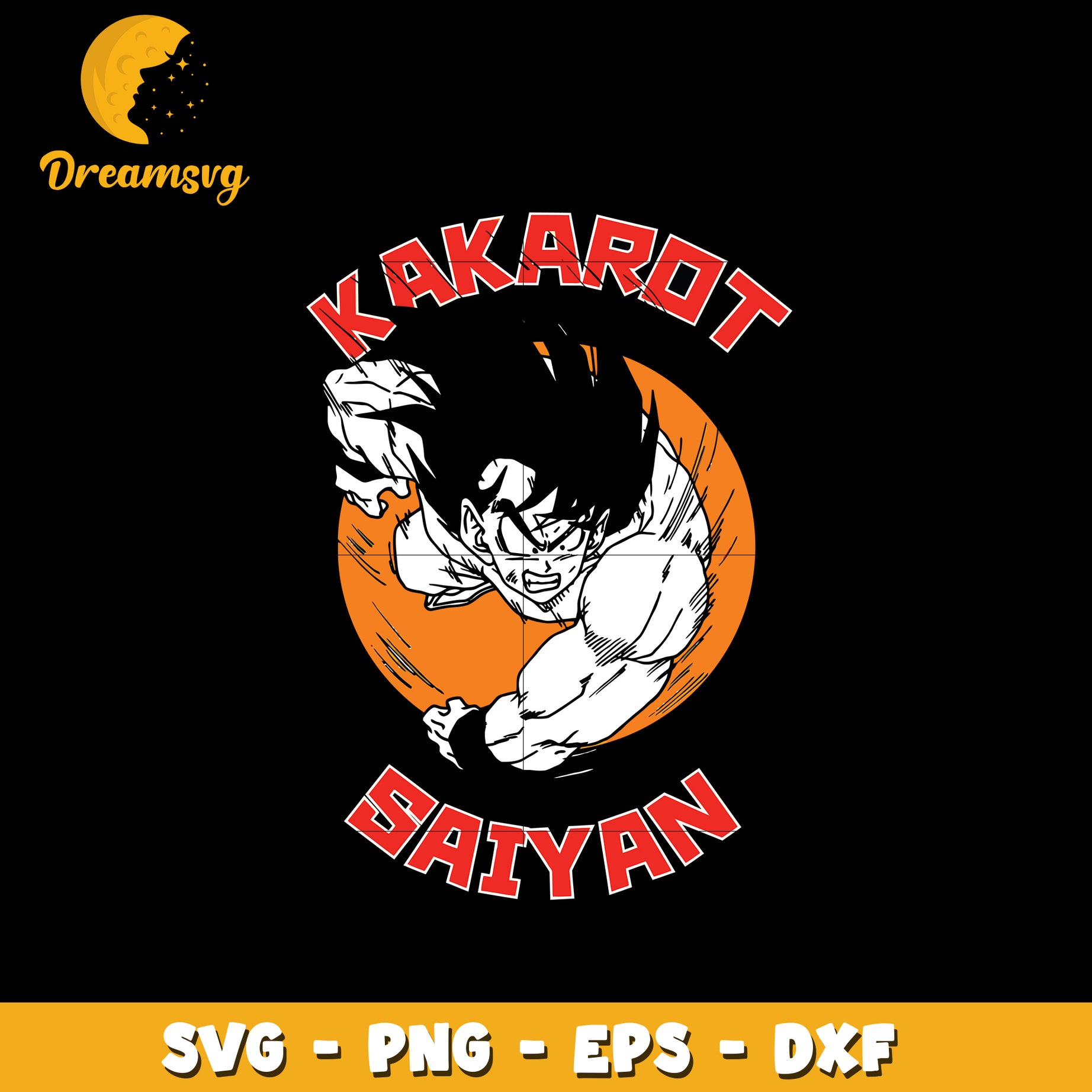 Kakarot Saiyan Svg, Goku Svg, Dragon ball Svg