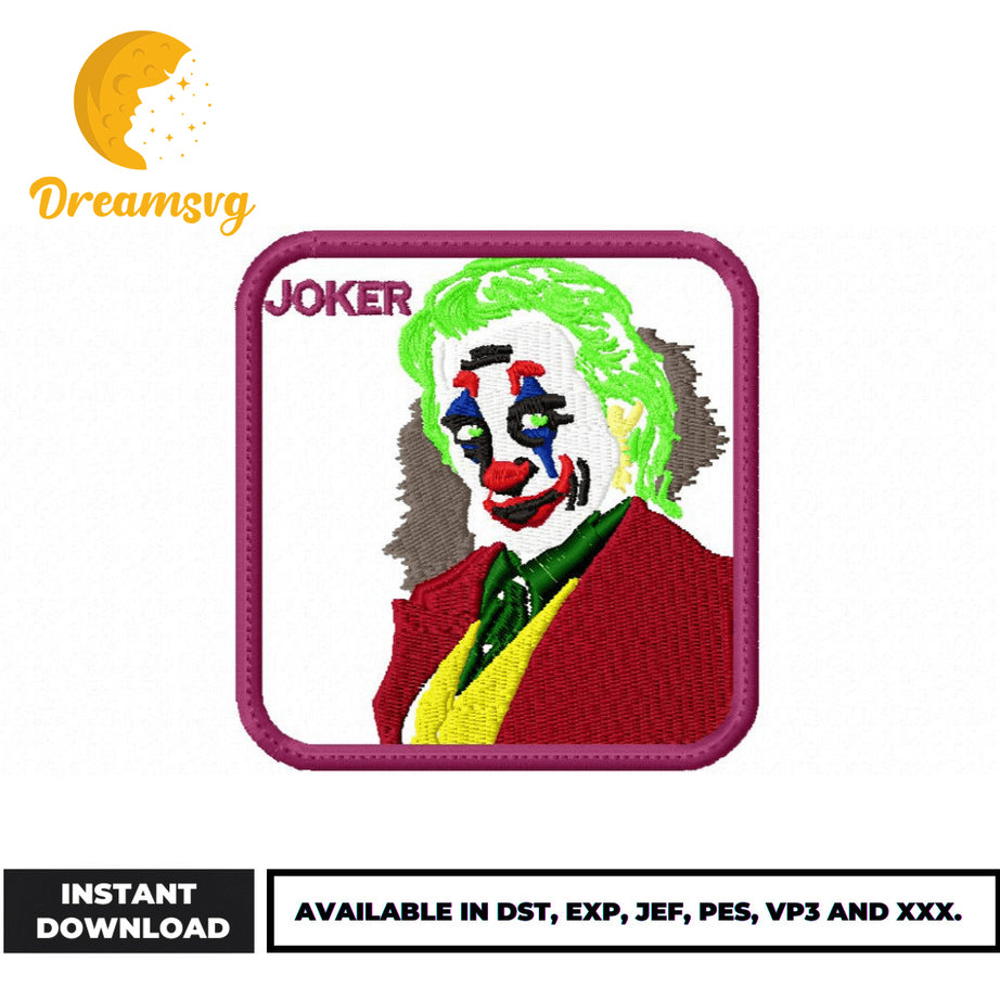 Jocker embroidery design