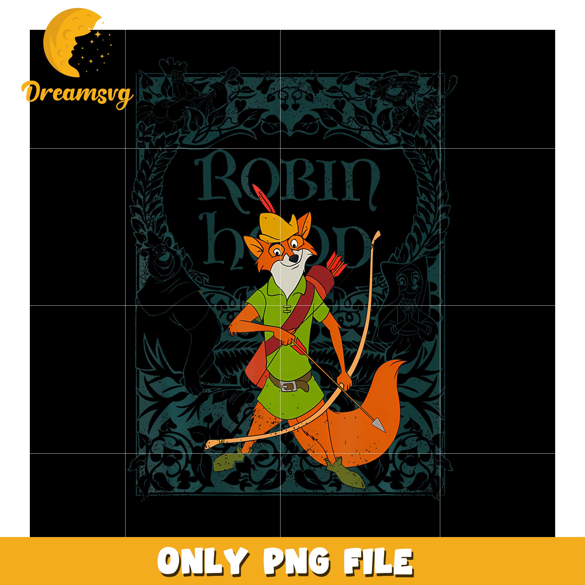 28 Disney Robin Hood Retro Vintage png, disney png
