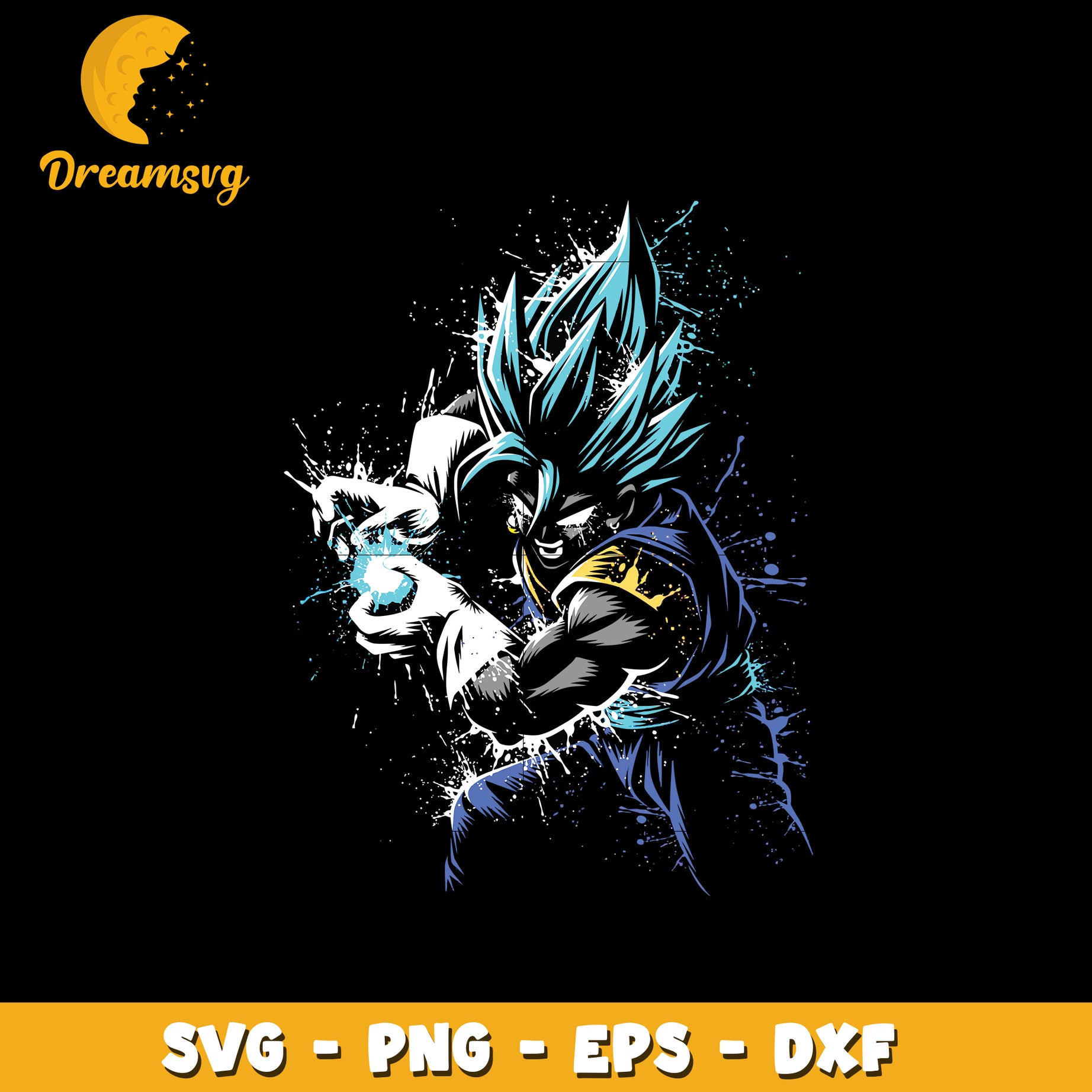 Goku blue power Svg, Anime Svg, Dragon ball Svg