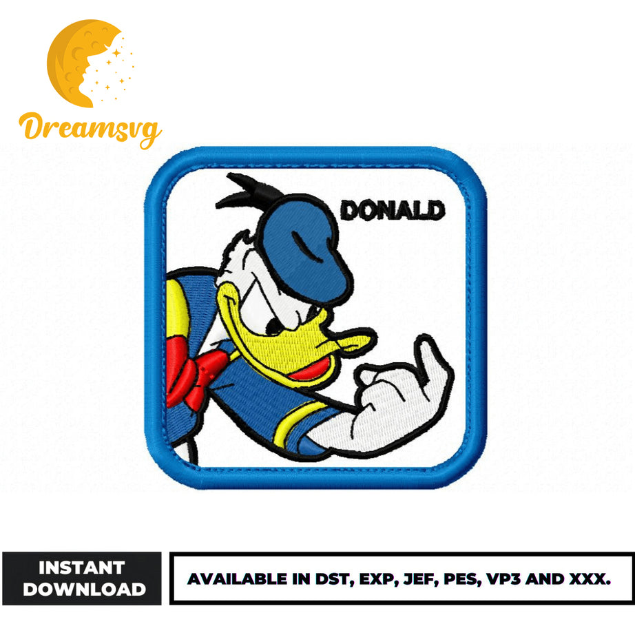 Donald duck embroidery design