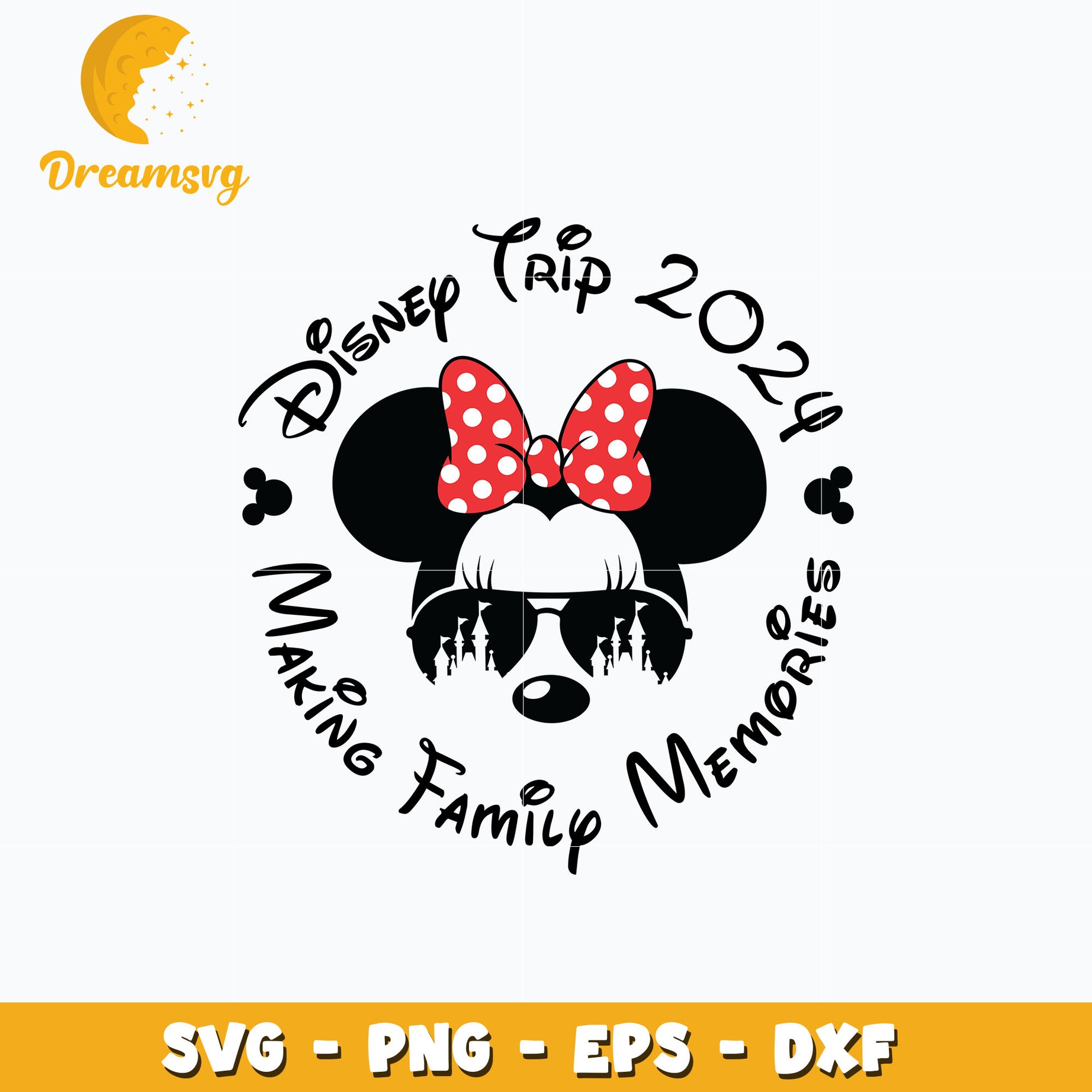 Disney Trip 2024 Making Family Memories svg, minnie head svg