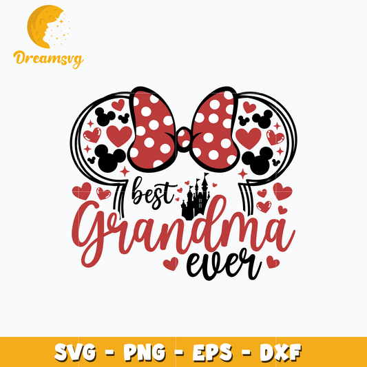 Minnie head best grandma ever svg