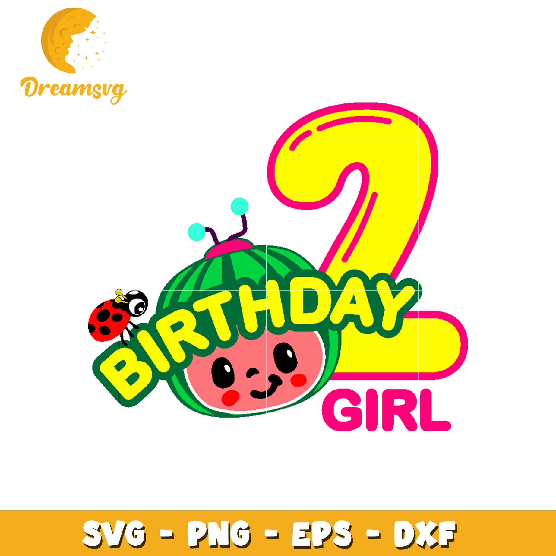 2nd Birthday Girl SVG Cut File