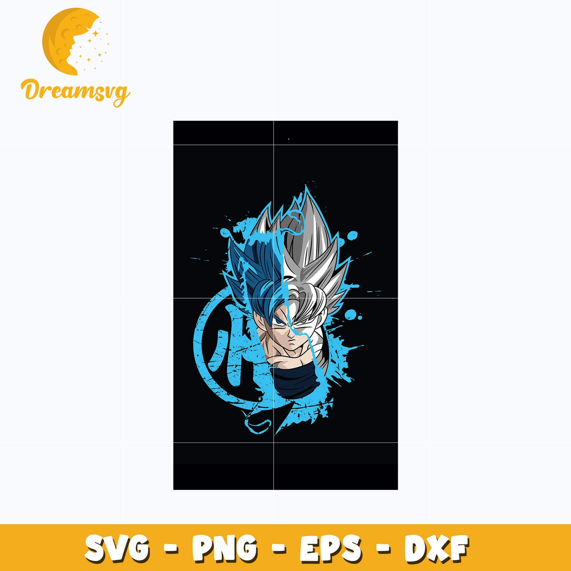 Super Saiyan Blue Svg, Anime Svg, Dragon ball Svg