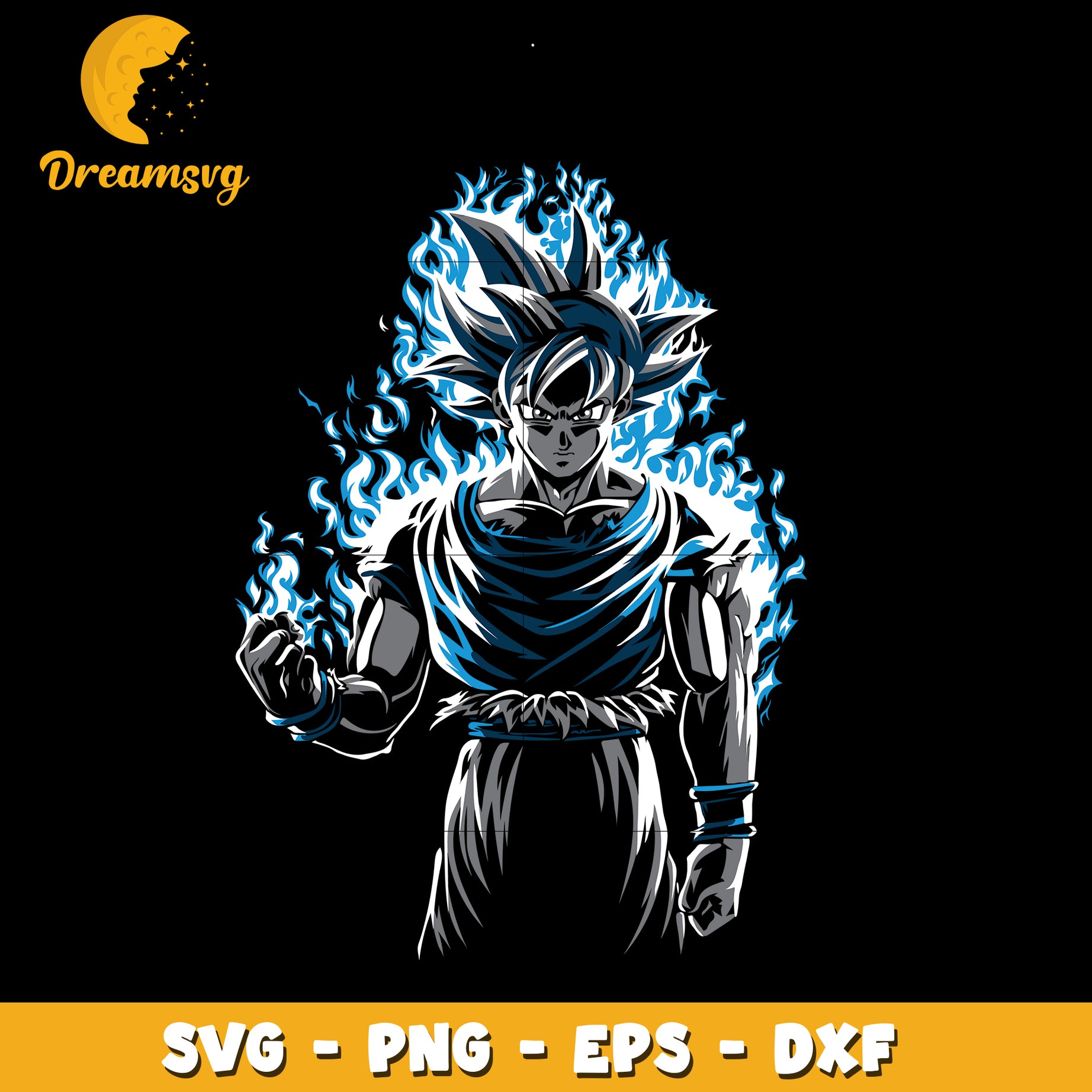 Super Saiyan Blue Svg, Anime Svg, Dragon Ball Z Svg