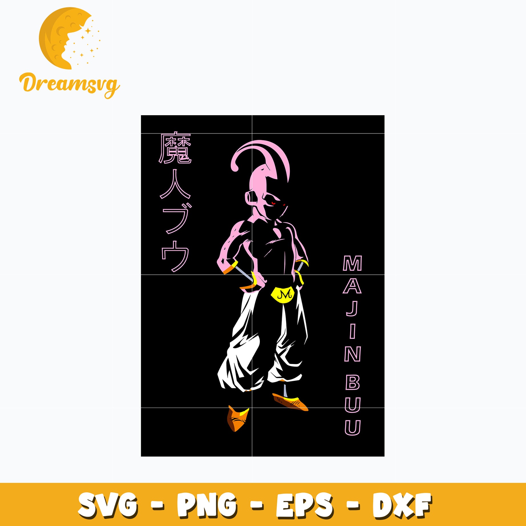 Majin Buu Svg, Anime Svg, Dragon Ball Svg