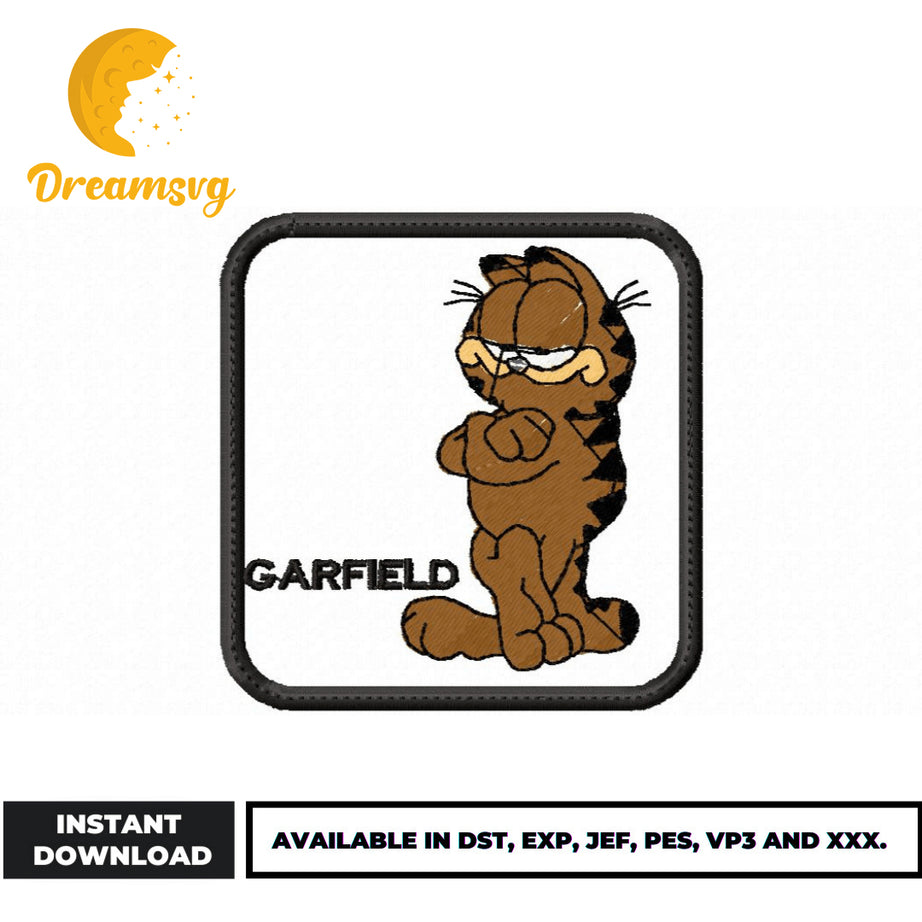 Garfield embroidery design