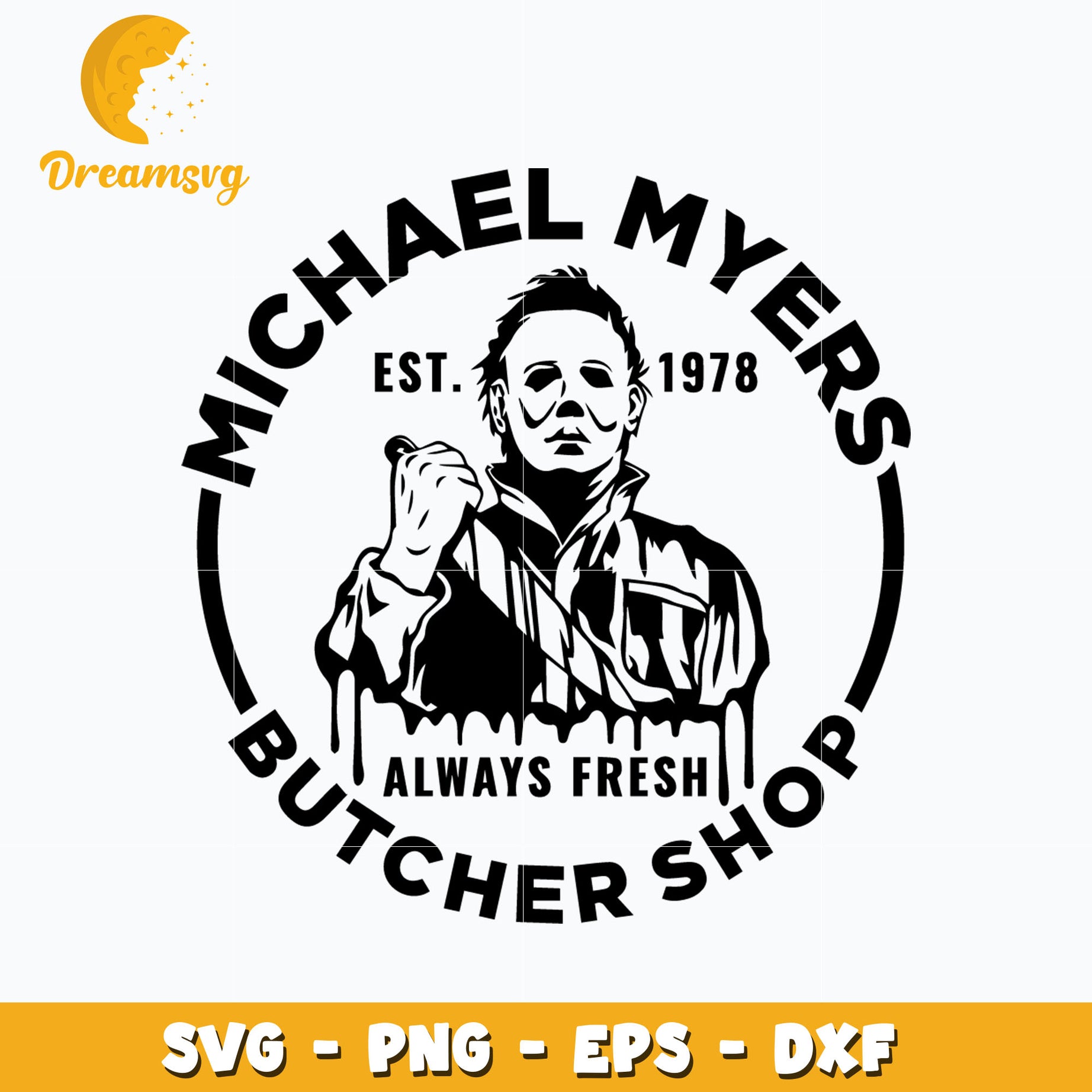 Michael Myers Butcher Shop halloween svg, digital download