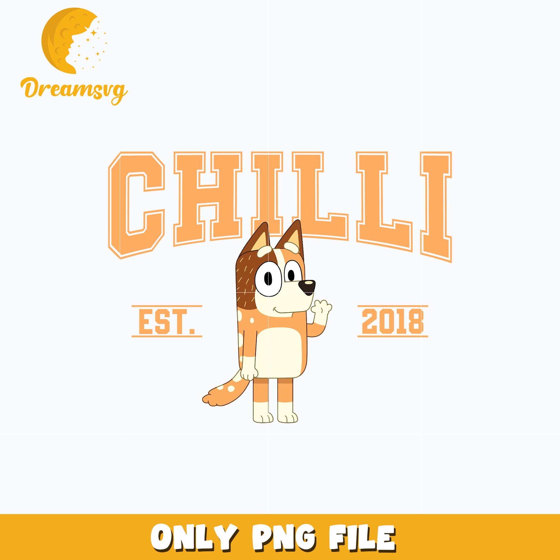 Chilli est 2018 bluey png