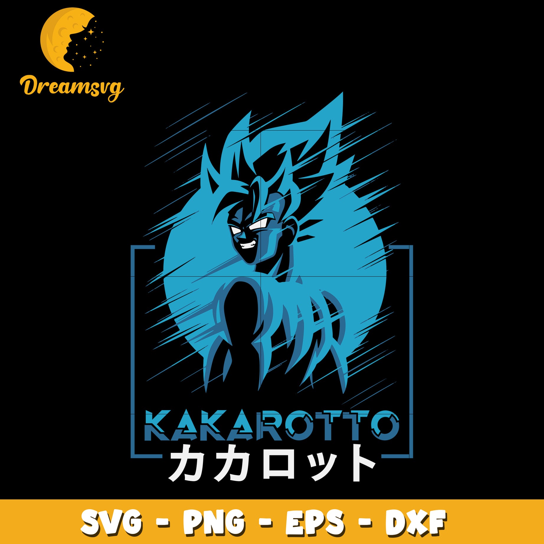 Kakarotto Blue Svg, Anime Svg, Dragon Ball Svg