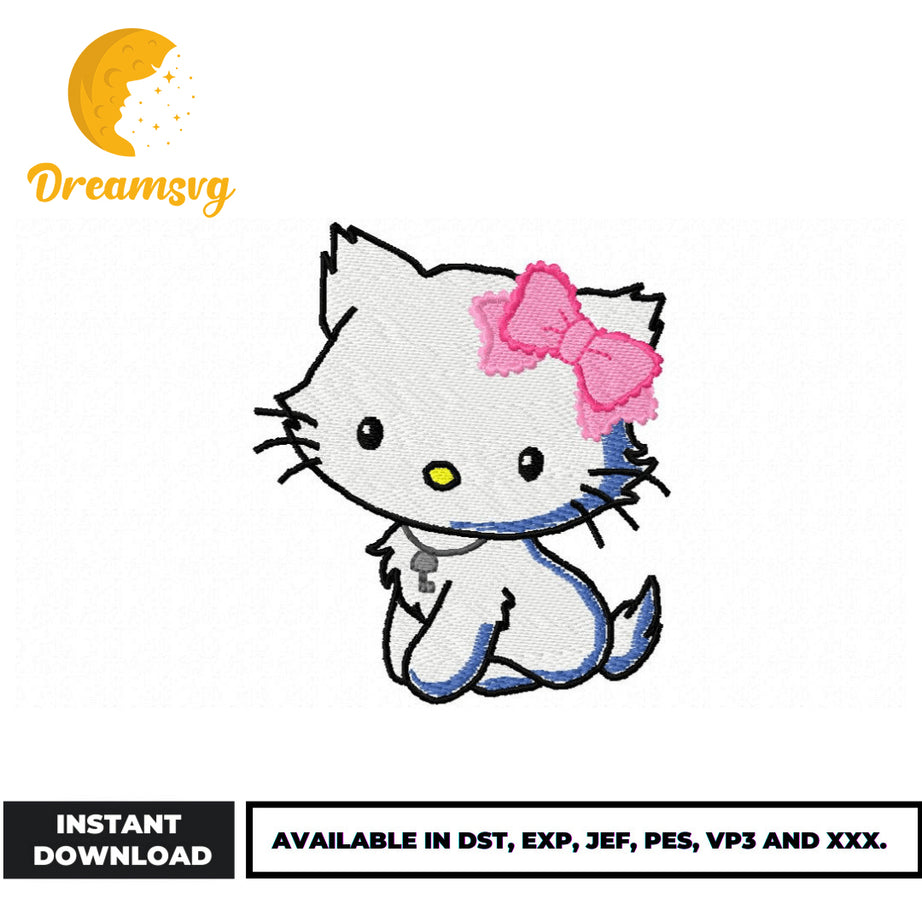 Hello Kitty cute embroidery design