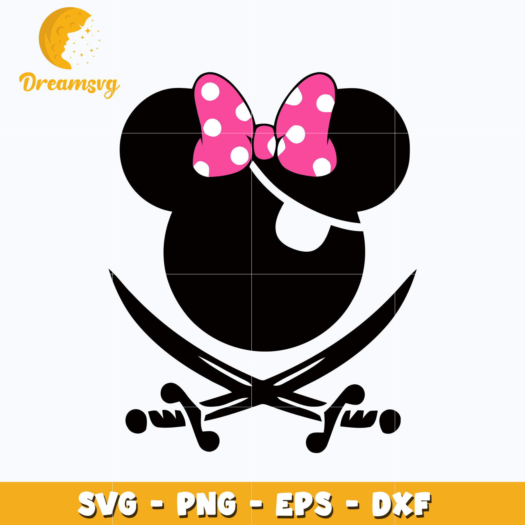 Disney Minnie head priate svg