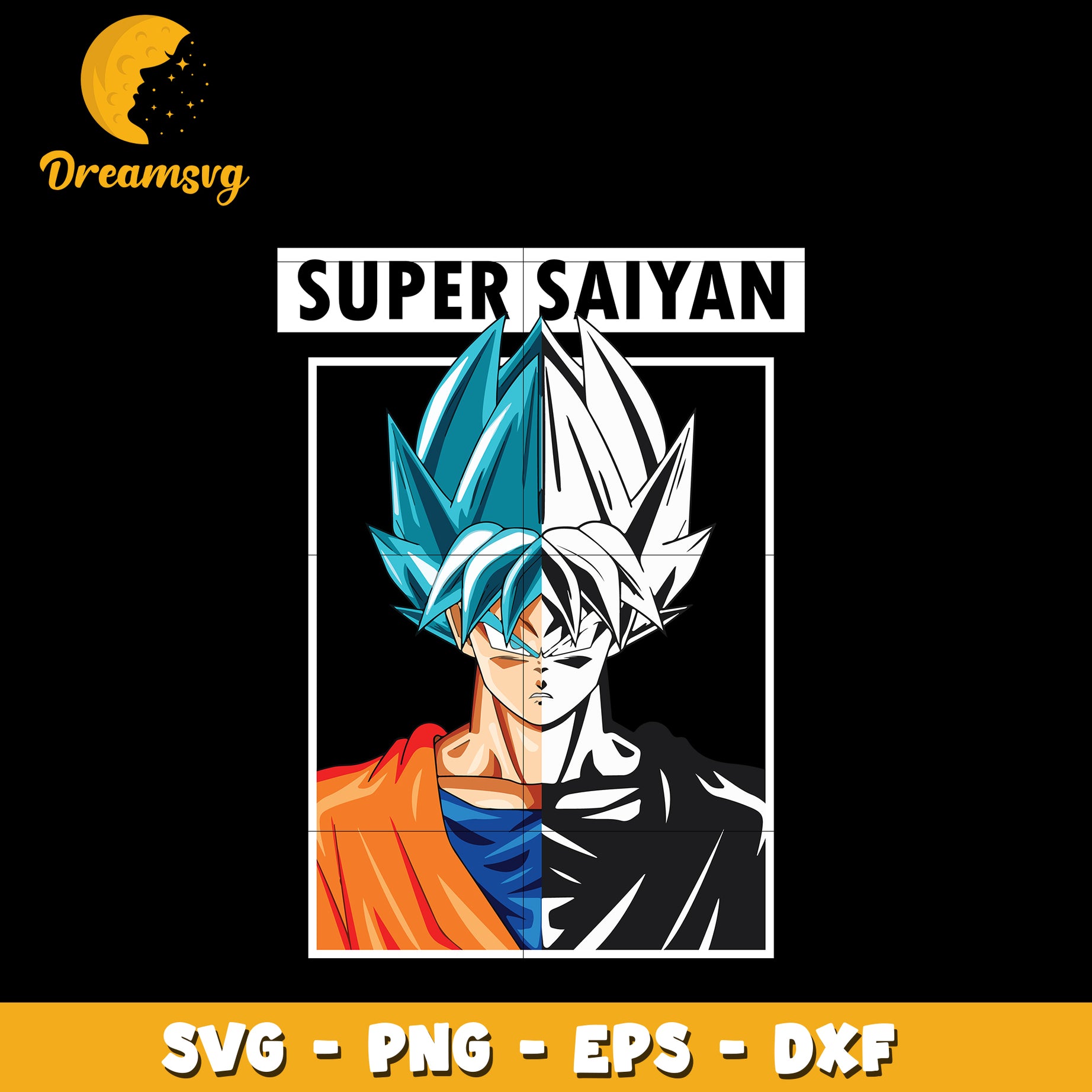 Super Saiyan Blue Svg, Goku Svg, Dragon Ball Svg