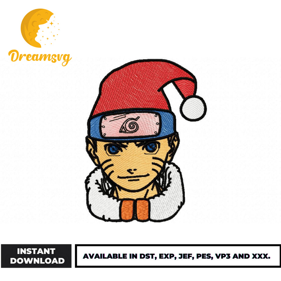 Naruto Christmas embroidery design