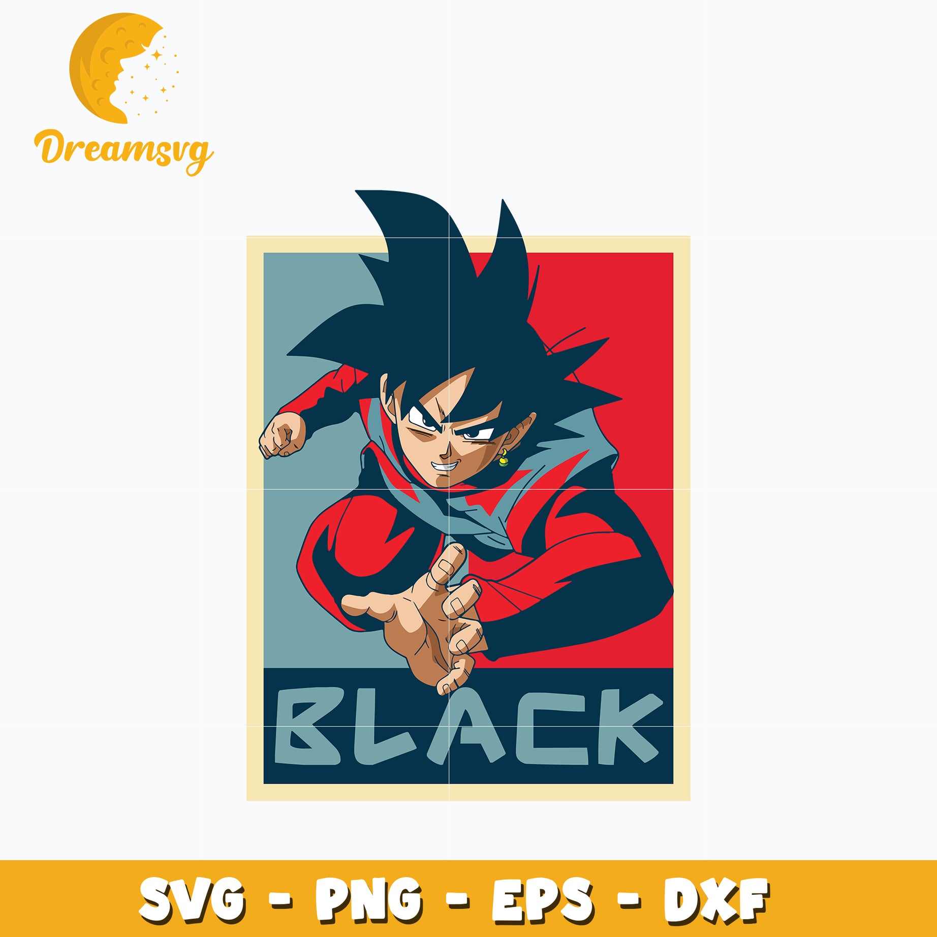 Black goku Svg, Anime Svg, Dragon Ball Svg