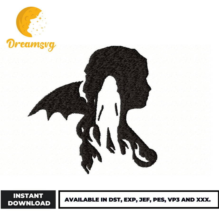 Daenerys Targaryen shadow embroidery design