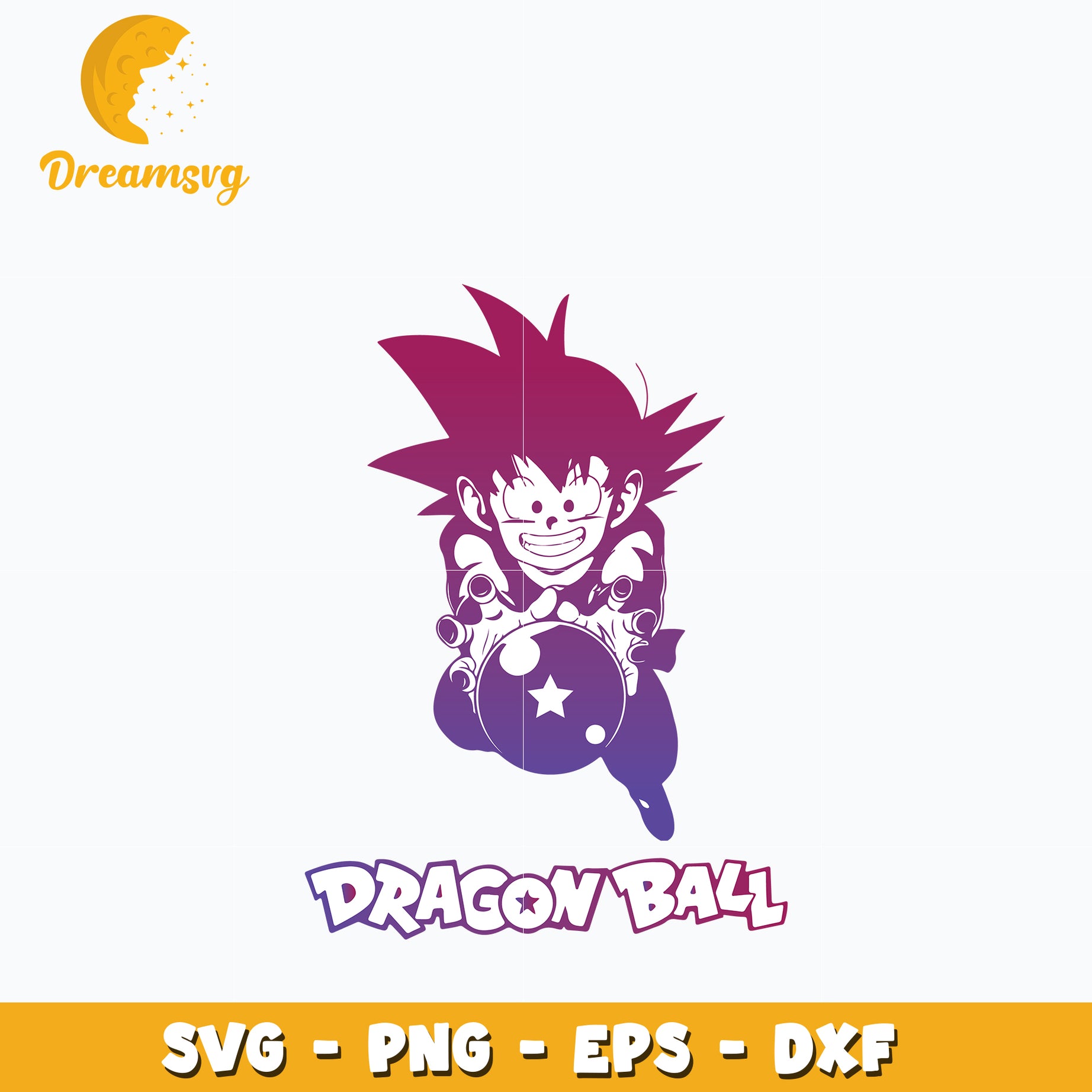 Son Goku ball Svg, Anime Svg, Dragon Ball Svg