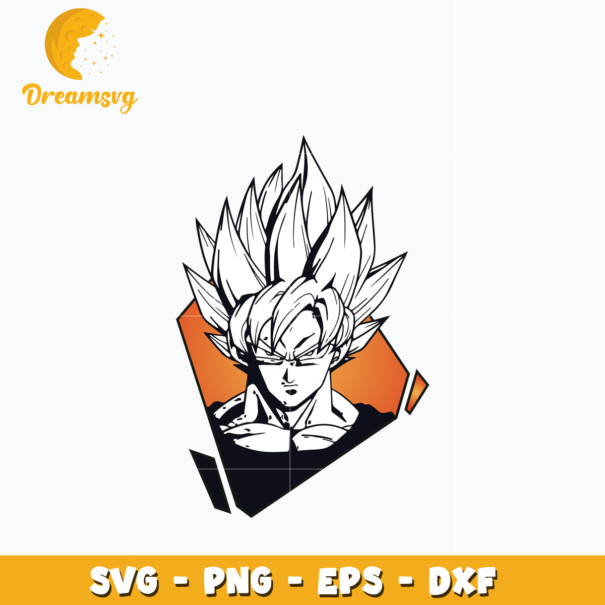 Son Goku Black White Svg, Dragon Ball Svg – DreamSVG Store