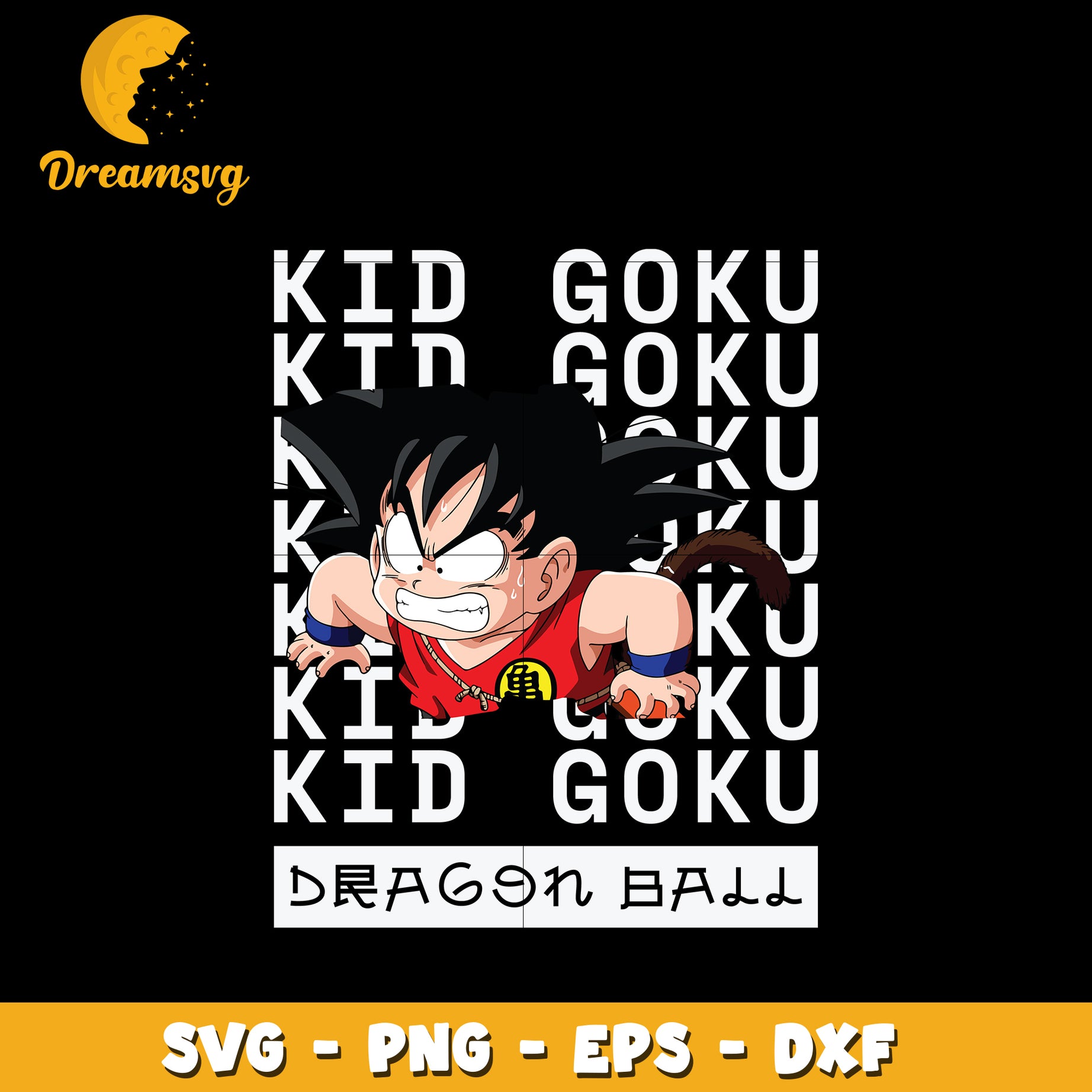 Kid Goku angry Svg, Dragon ball Svg