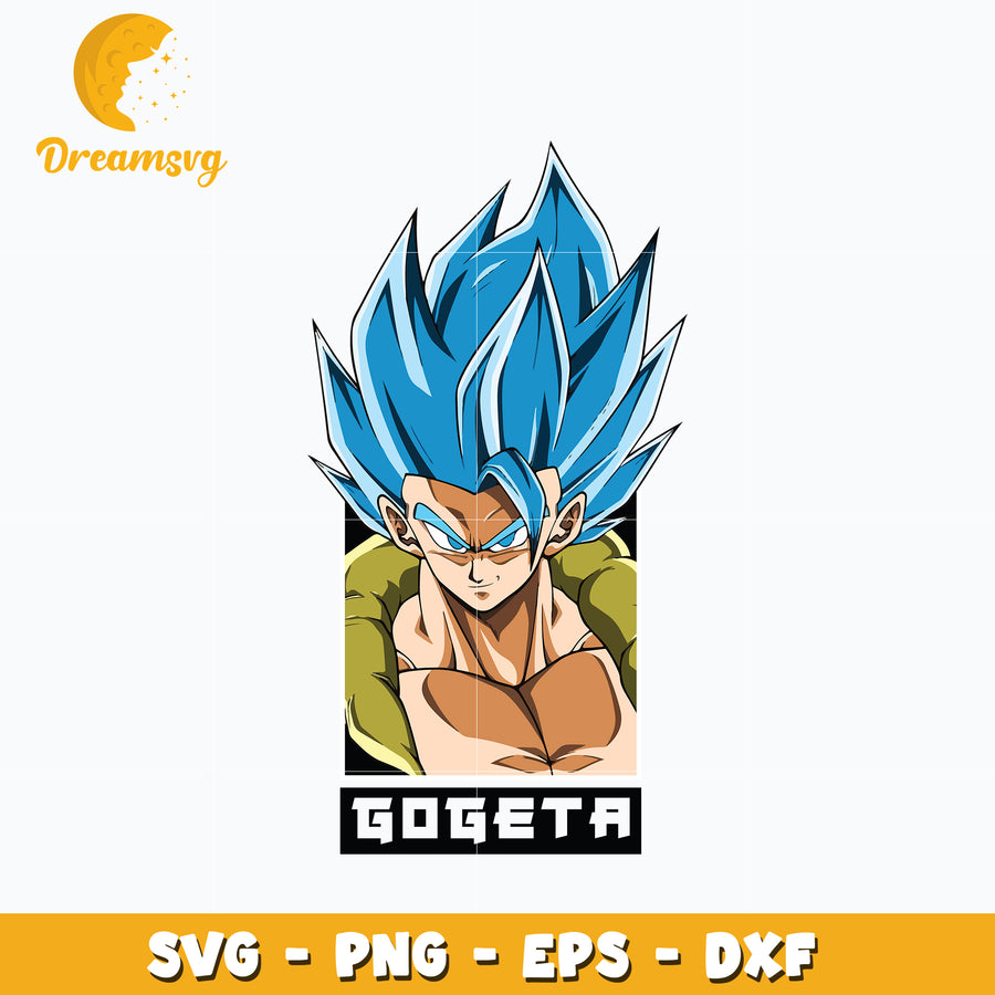 Gogeta super saiyan blue Svg, Dragon ball Svg