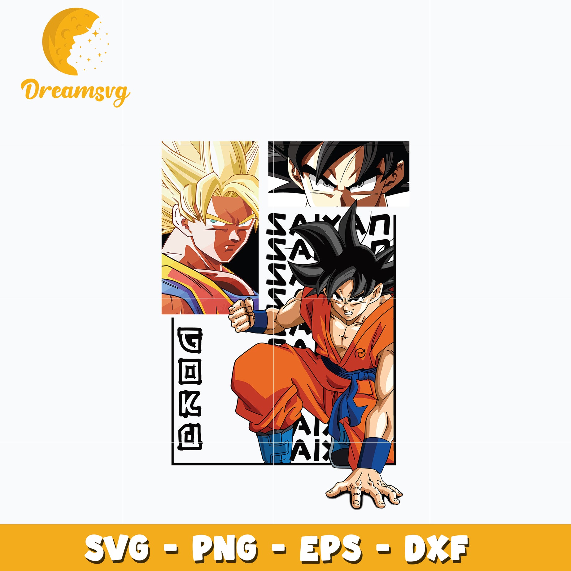 Goku Form Svg, Dragon ball Svg