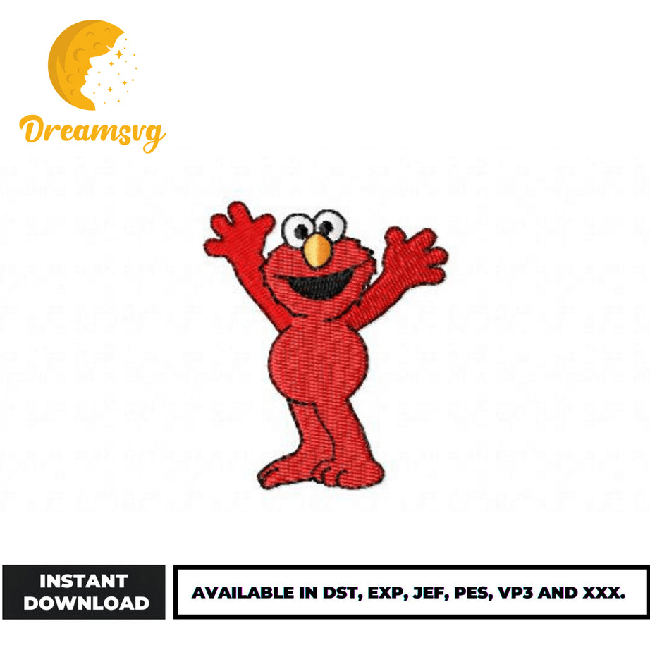 Elmo cartoon embroidery design