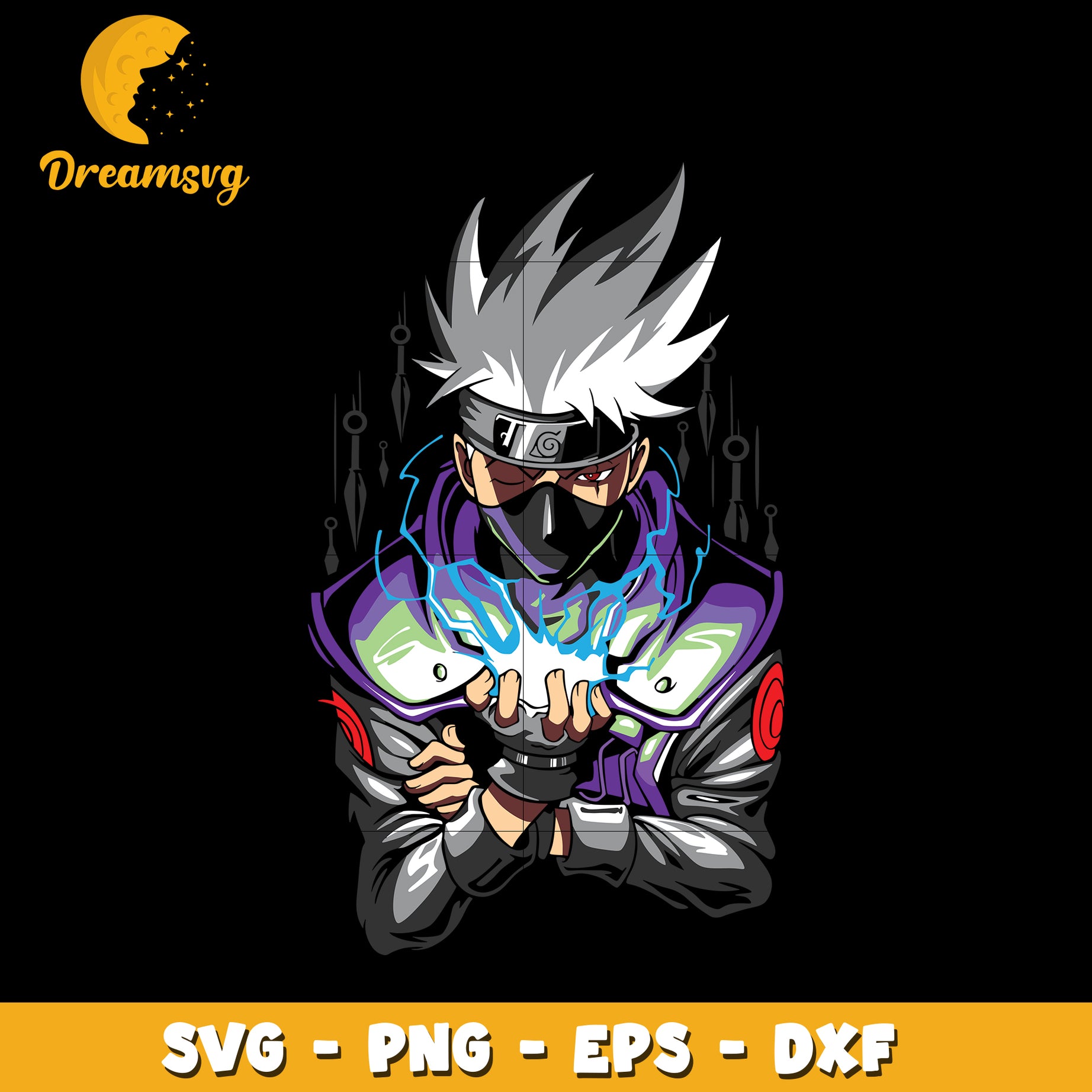 Kakashi power Svg, Anime Svg, Naruto Svg