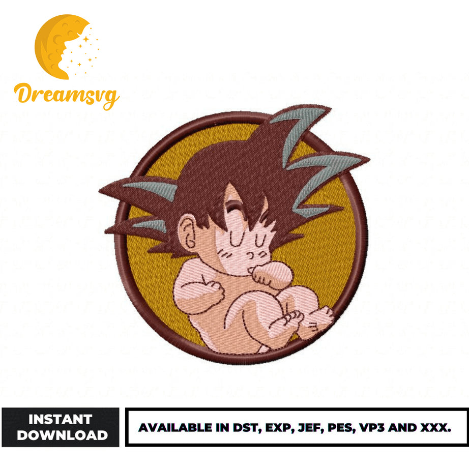 Baby Goku embroidery design