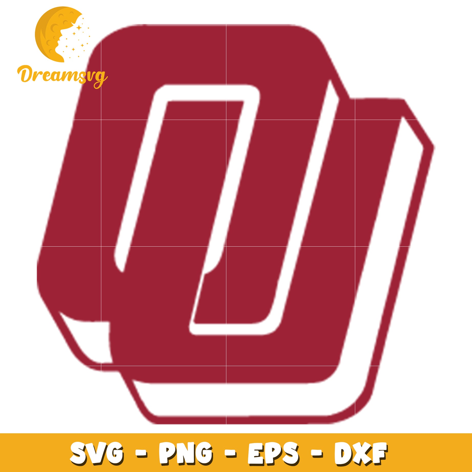 3D Letter O SVG PNG EPS DXF Cut File