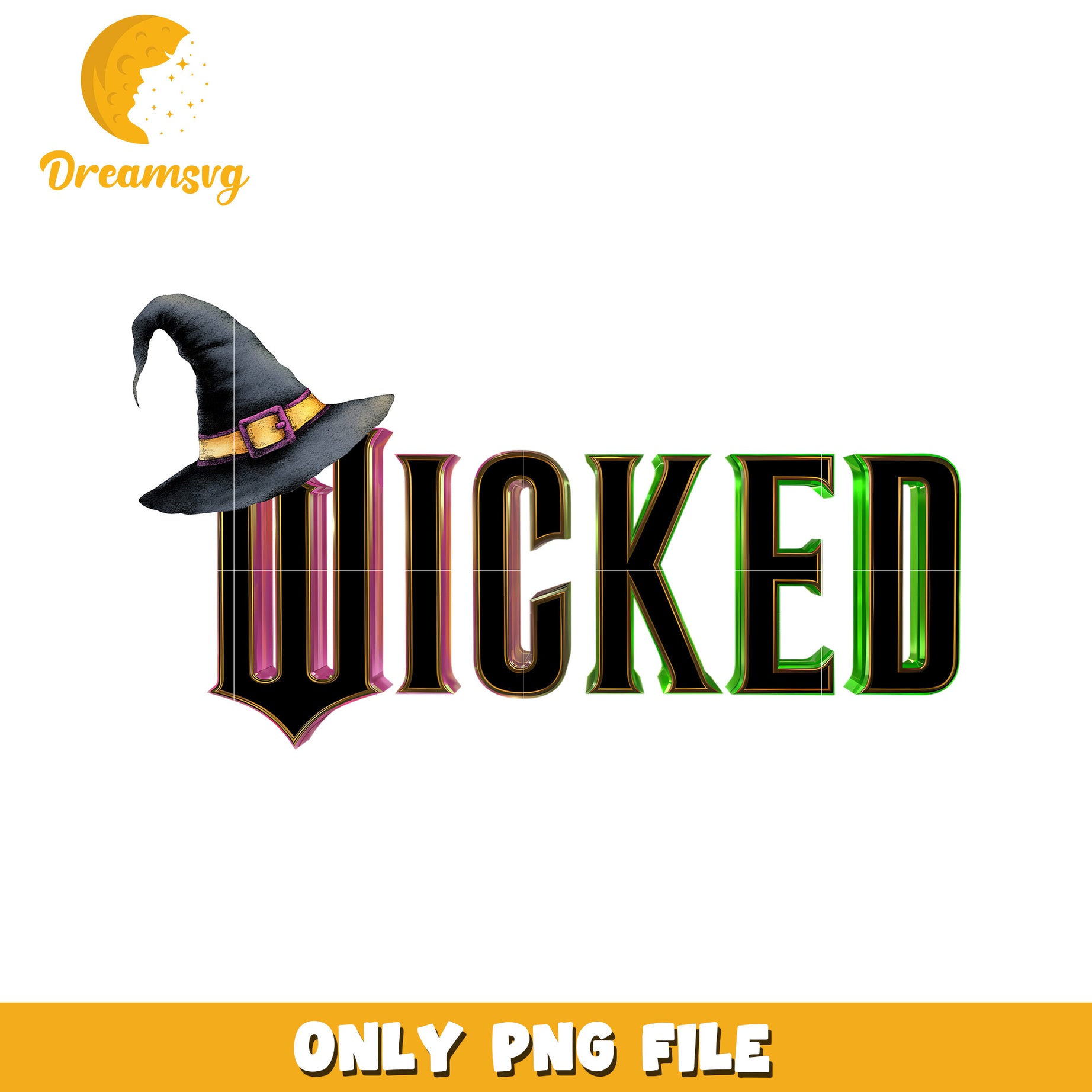 3Wicked movie font design png, wicked font png, movie png