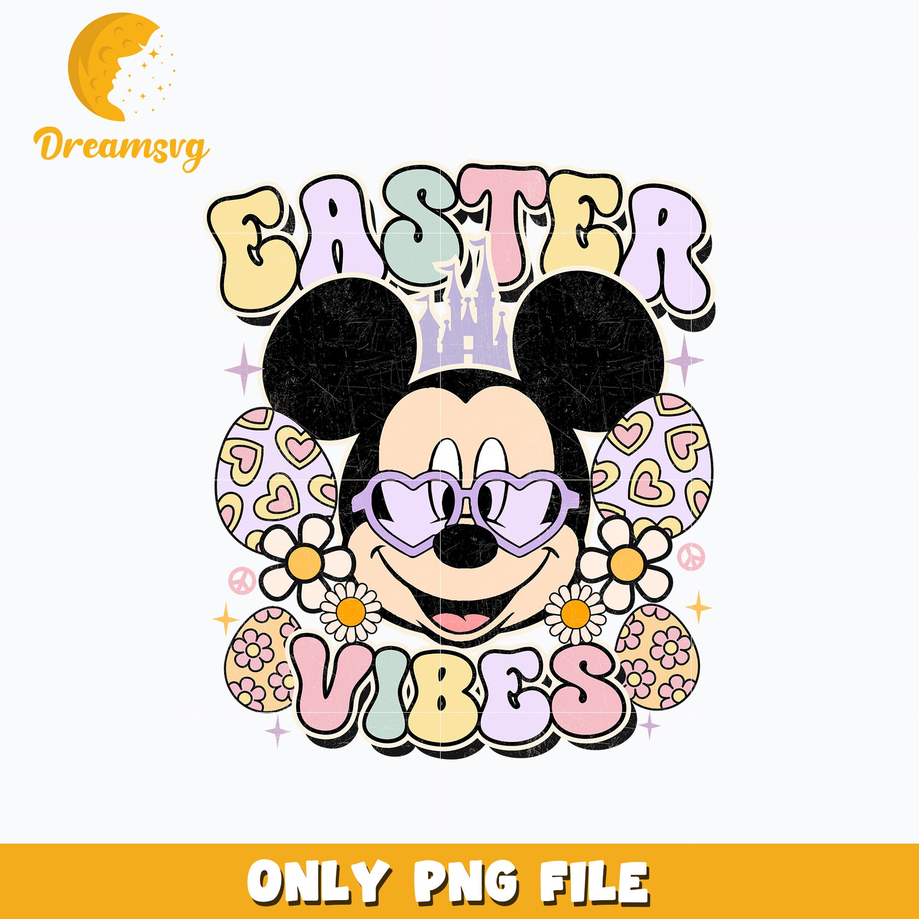 Mickey mouse easter vibes png