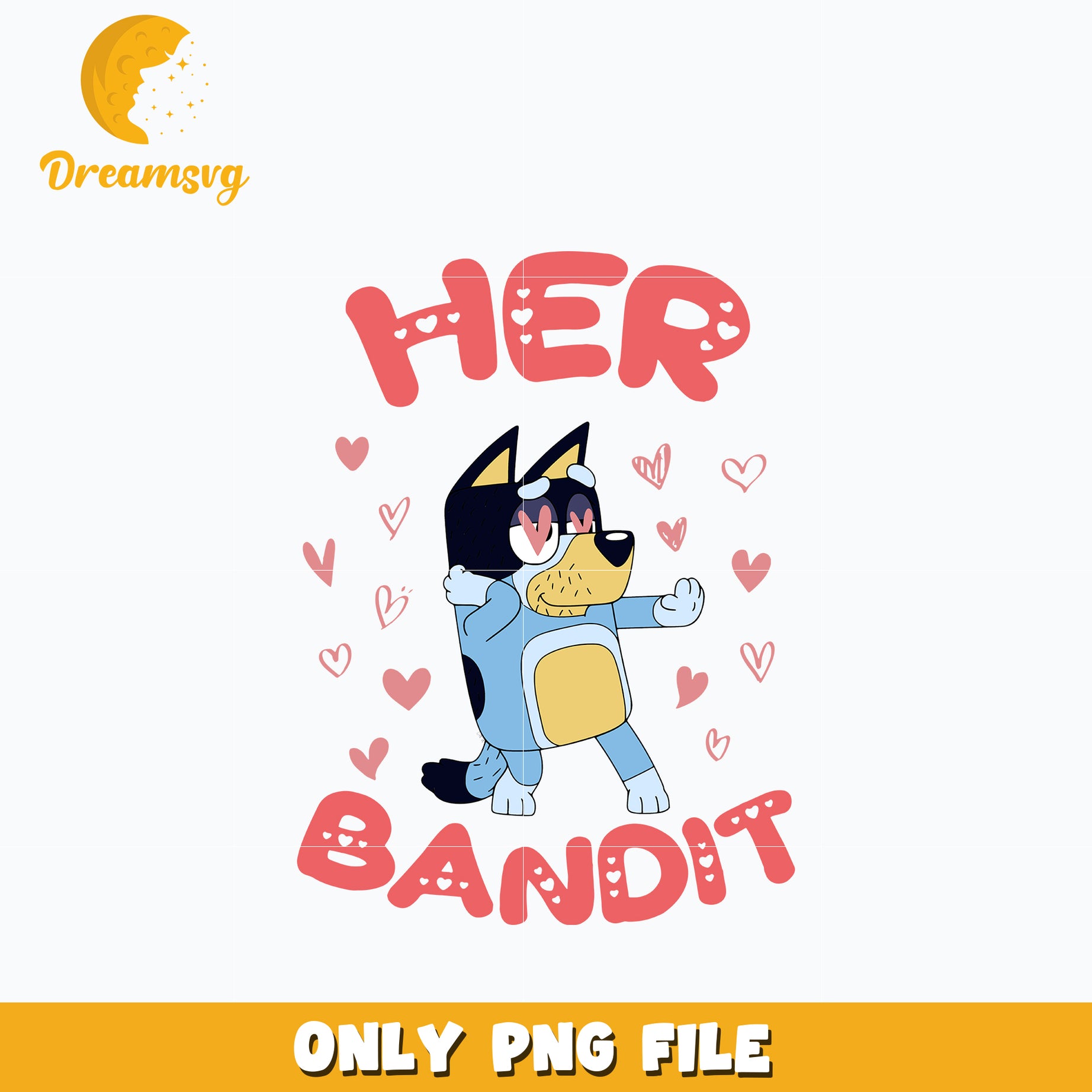 Bandit Heeler love valentines Png