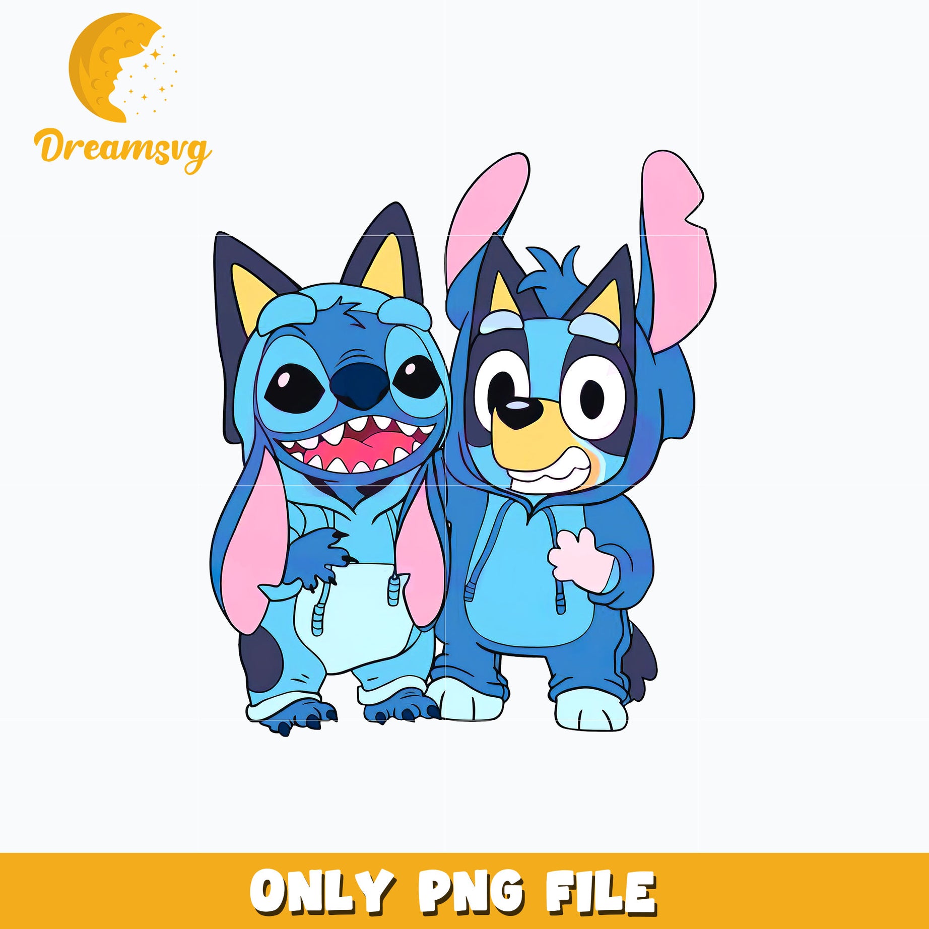 Bluey and Stitch cartoon png