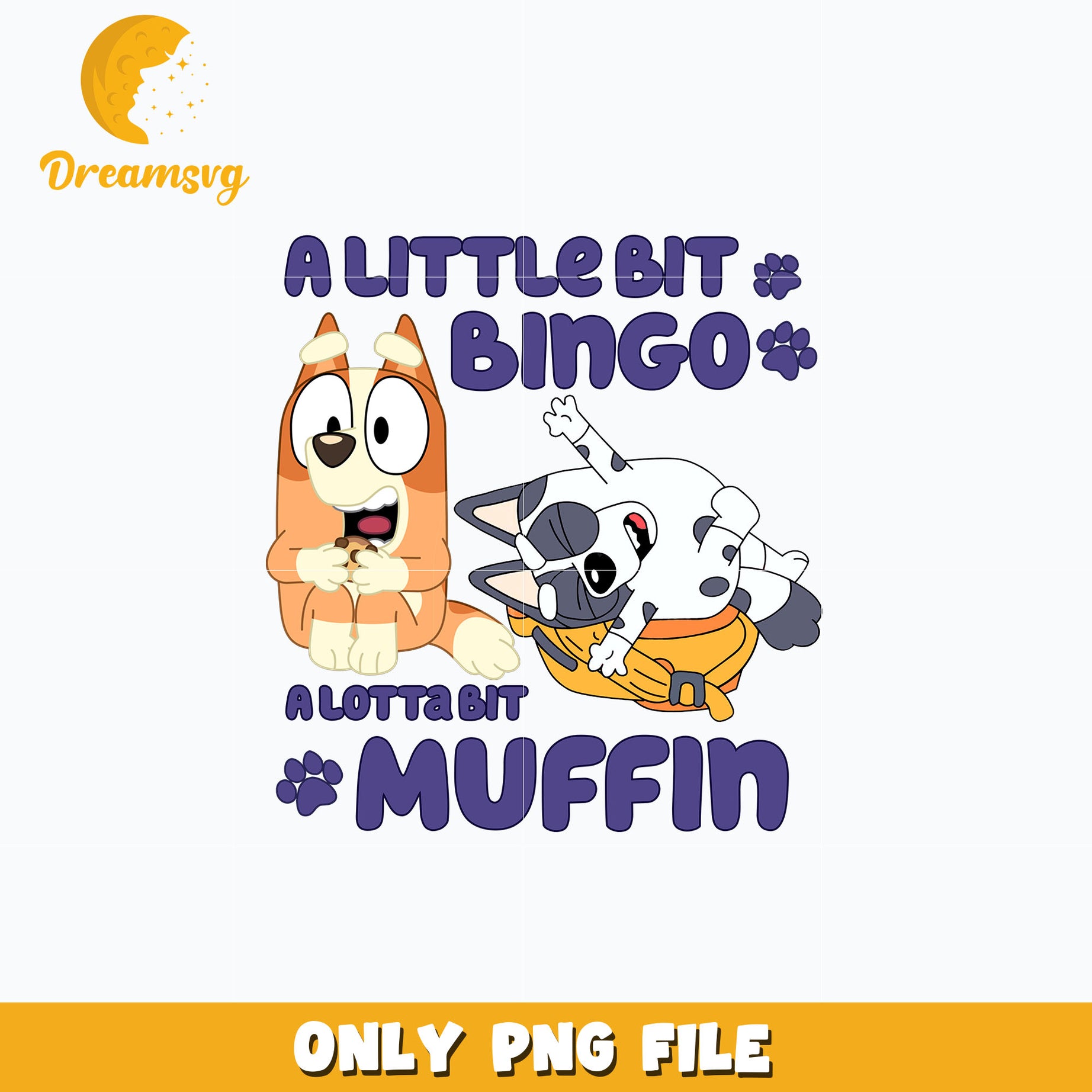 Bingo and muffin bluey cartoon png