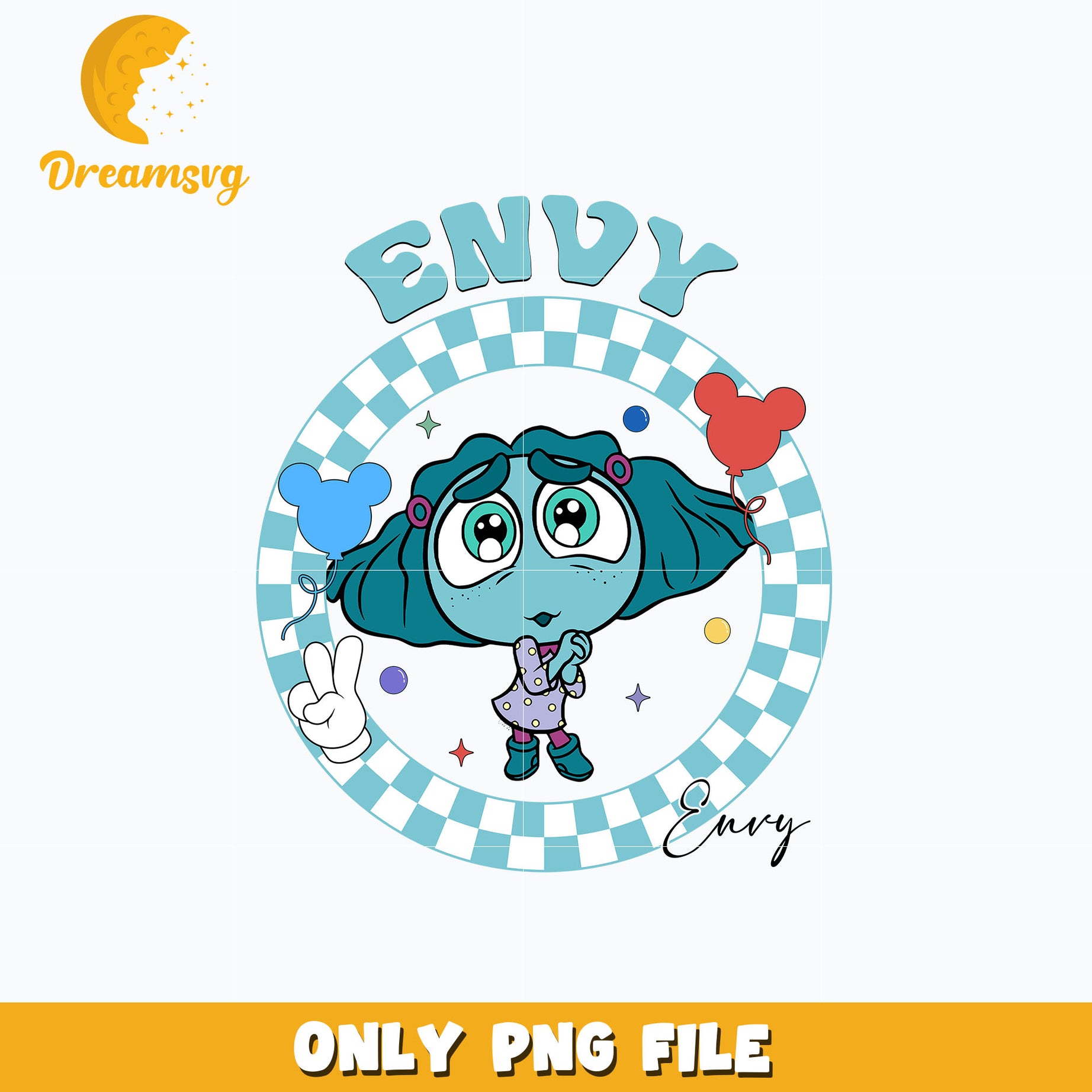 Envy name design Png, inside out png