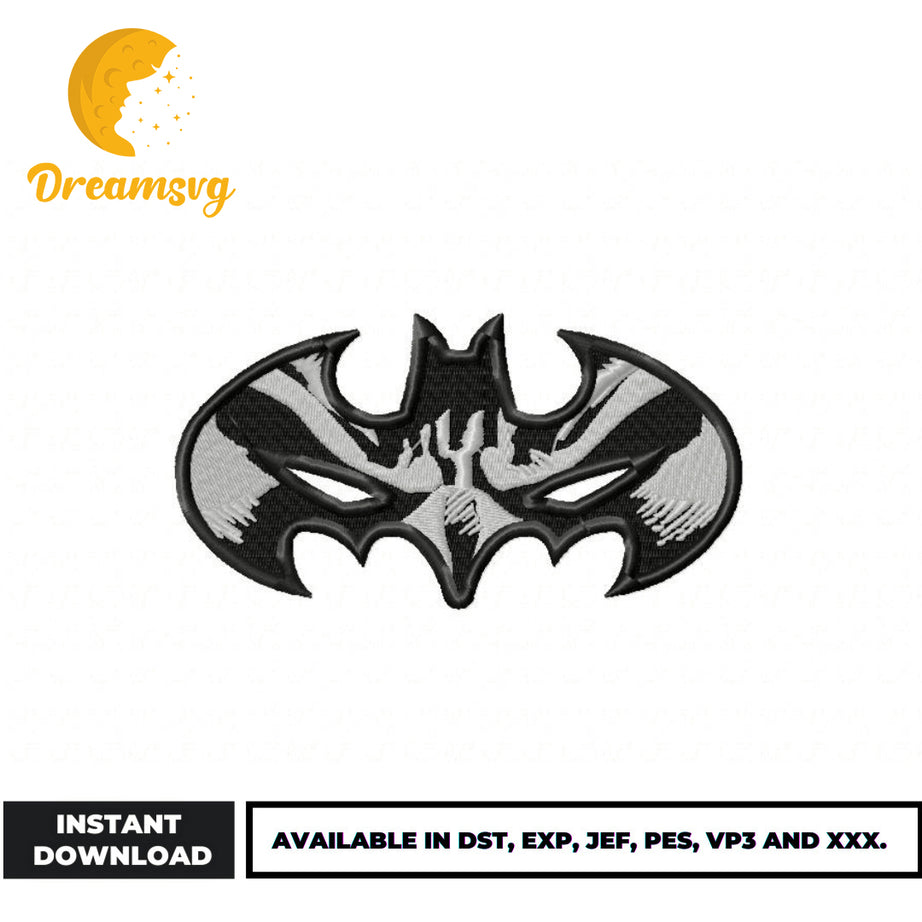 Batman symbol embroidery design