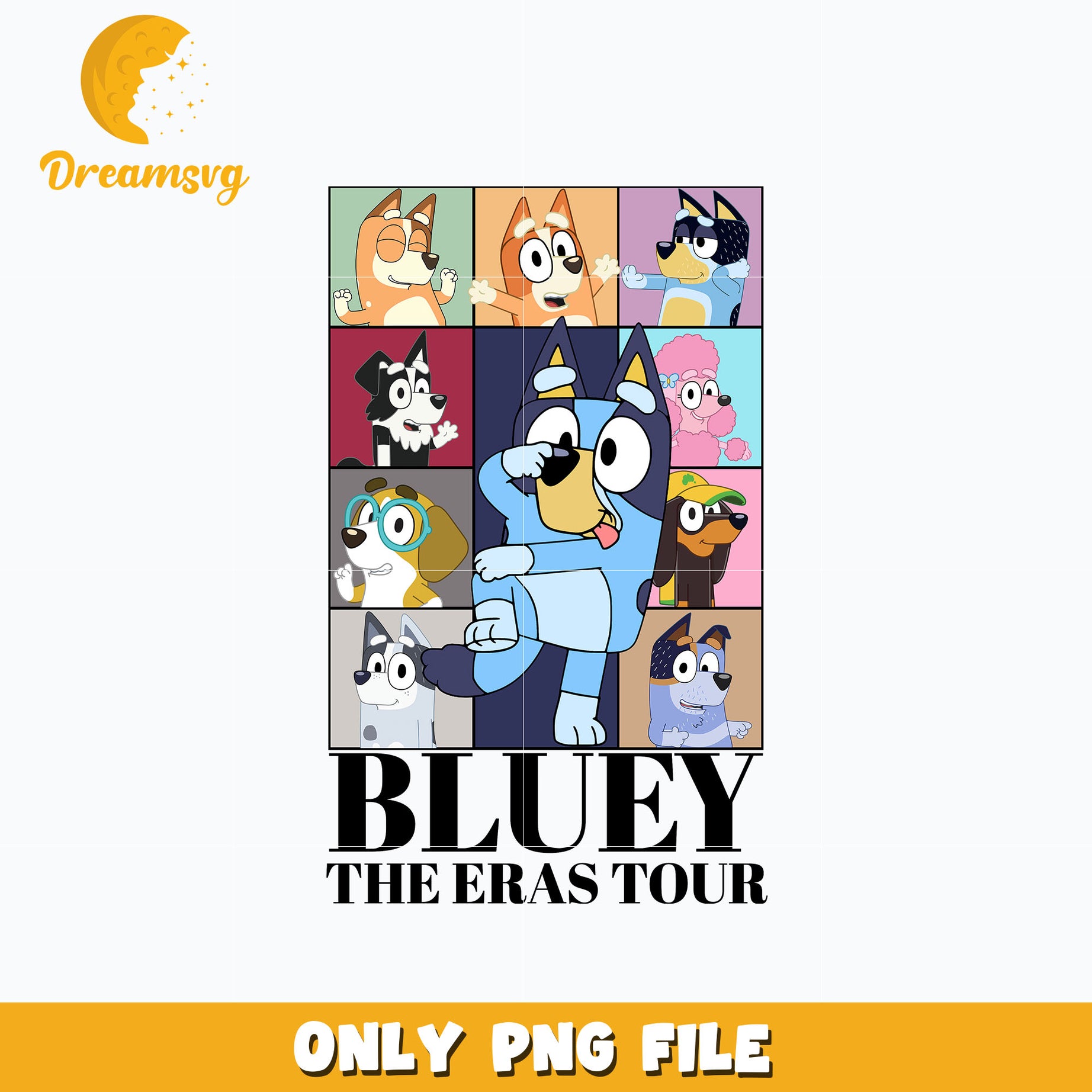 Bluey cartoon the eras tour png