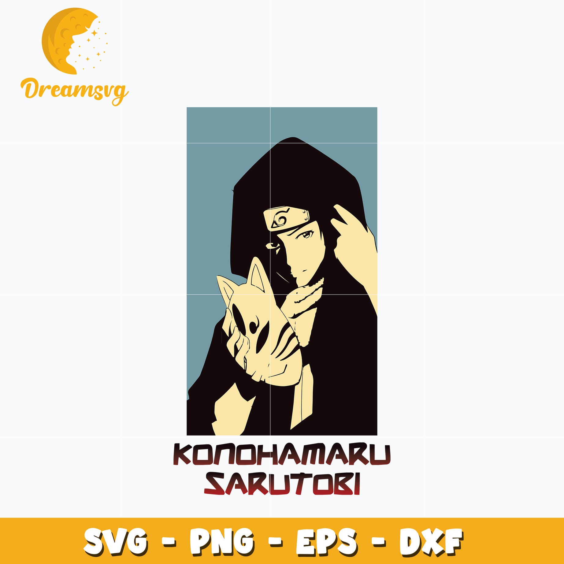 Hiruzen Sarutobi Svg, Anime Svg, Naruto anime Svg